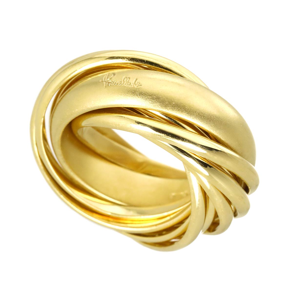 Ring 18K YG Yellow Gold 750 Size4-4.5(US)