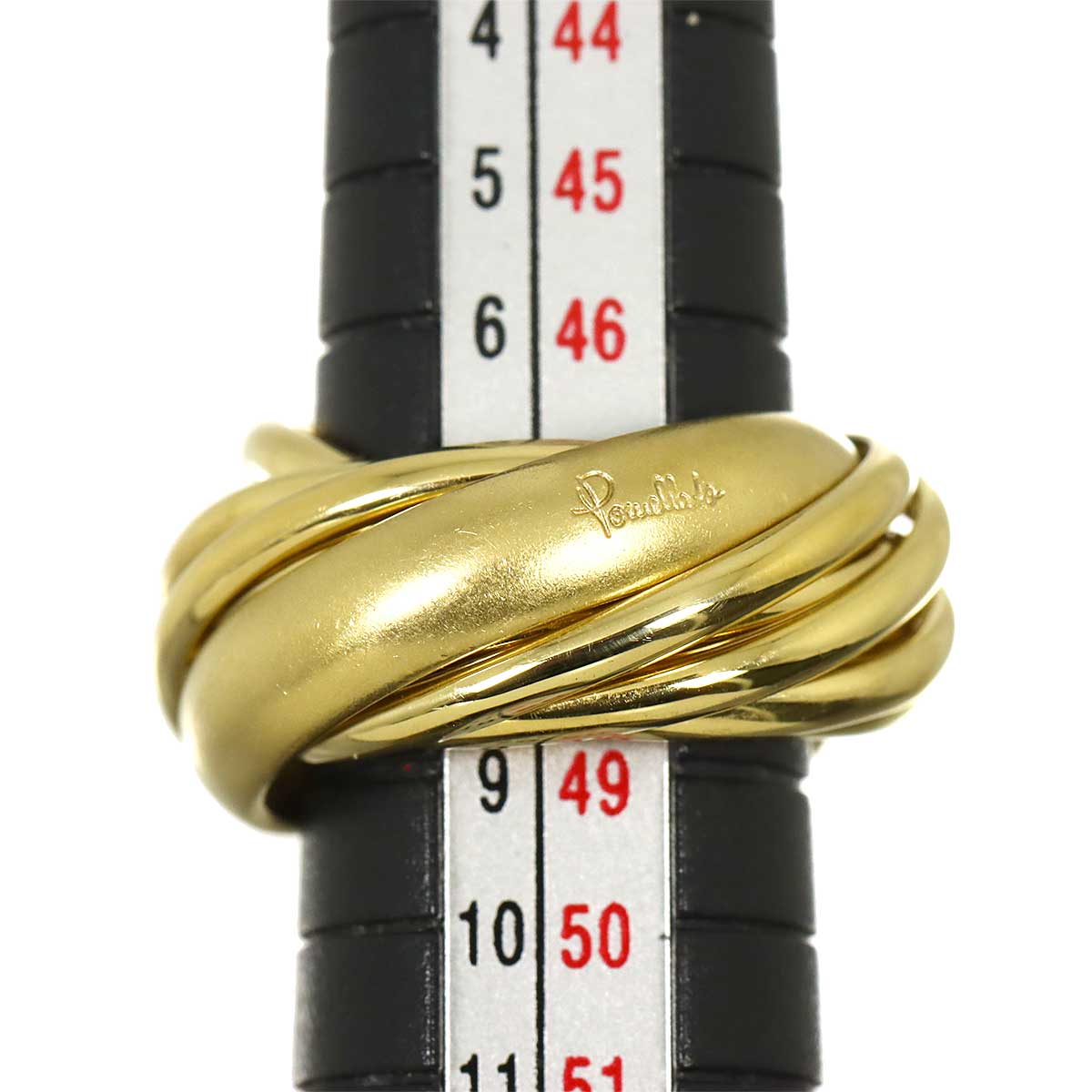 Ring 18K YG Yellow Gold 750 Size4-4.5(US)