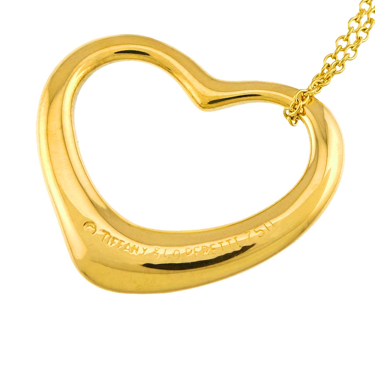 Open Heart Necklace 18K Yellow Gold 750