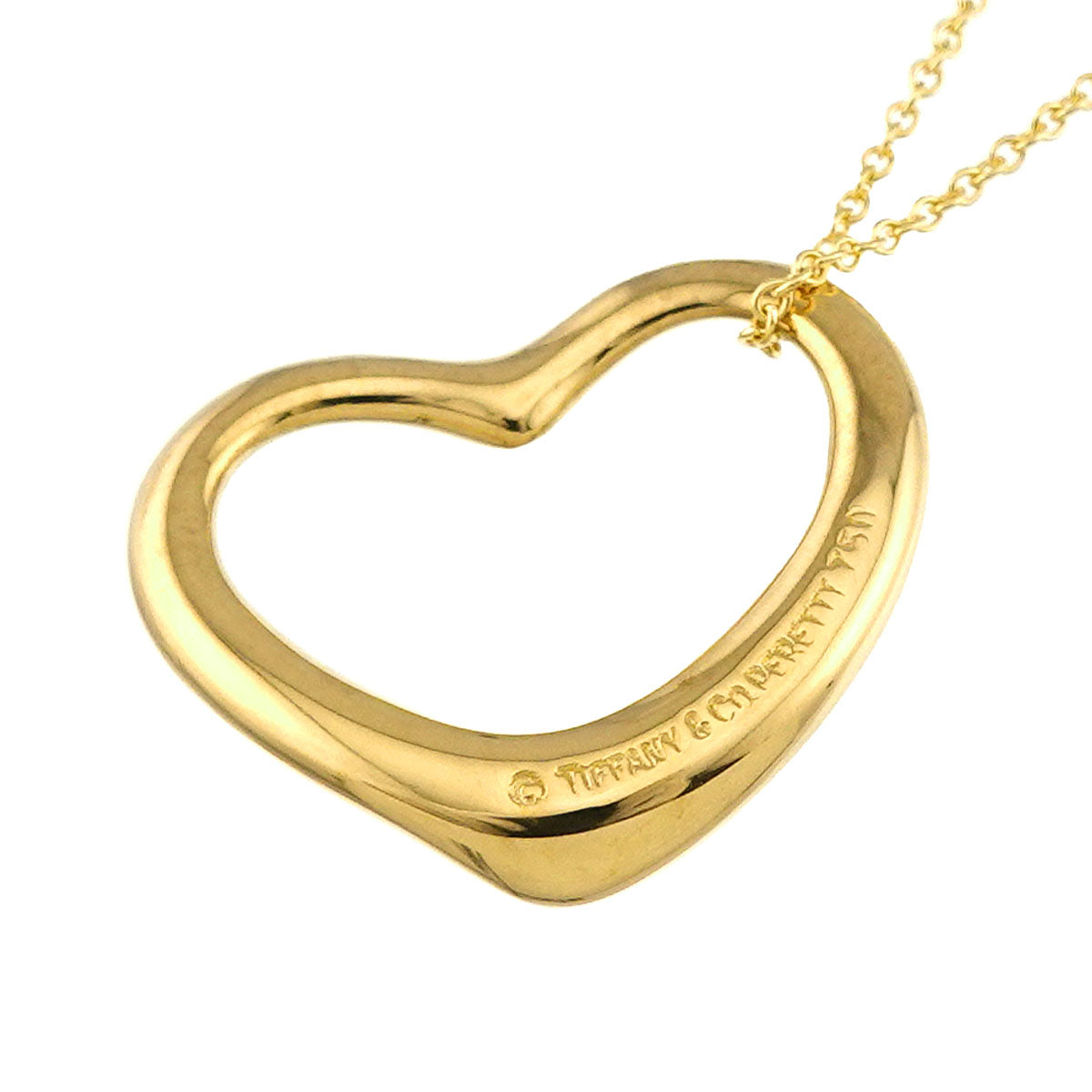 Open Heart Necklace 18K Yellow Gold 750