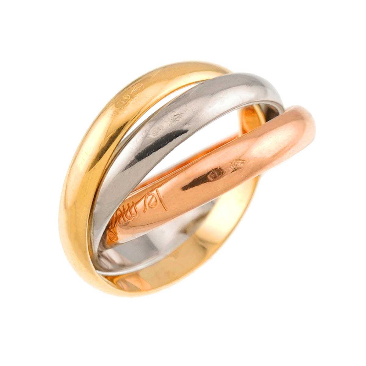 Trinity MM Ring 18K YG WG PG 750 Size56 7.5(US)