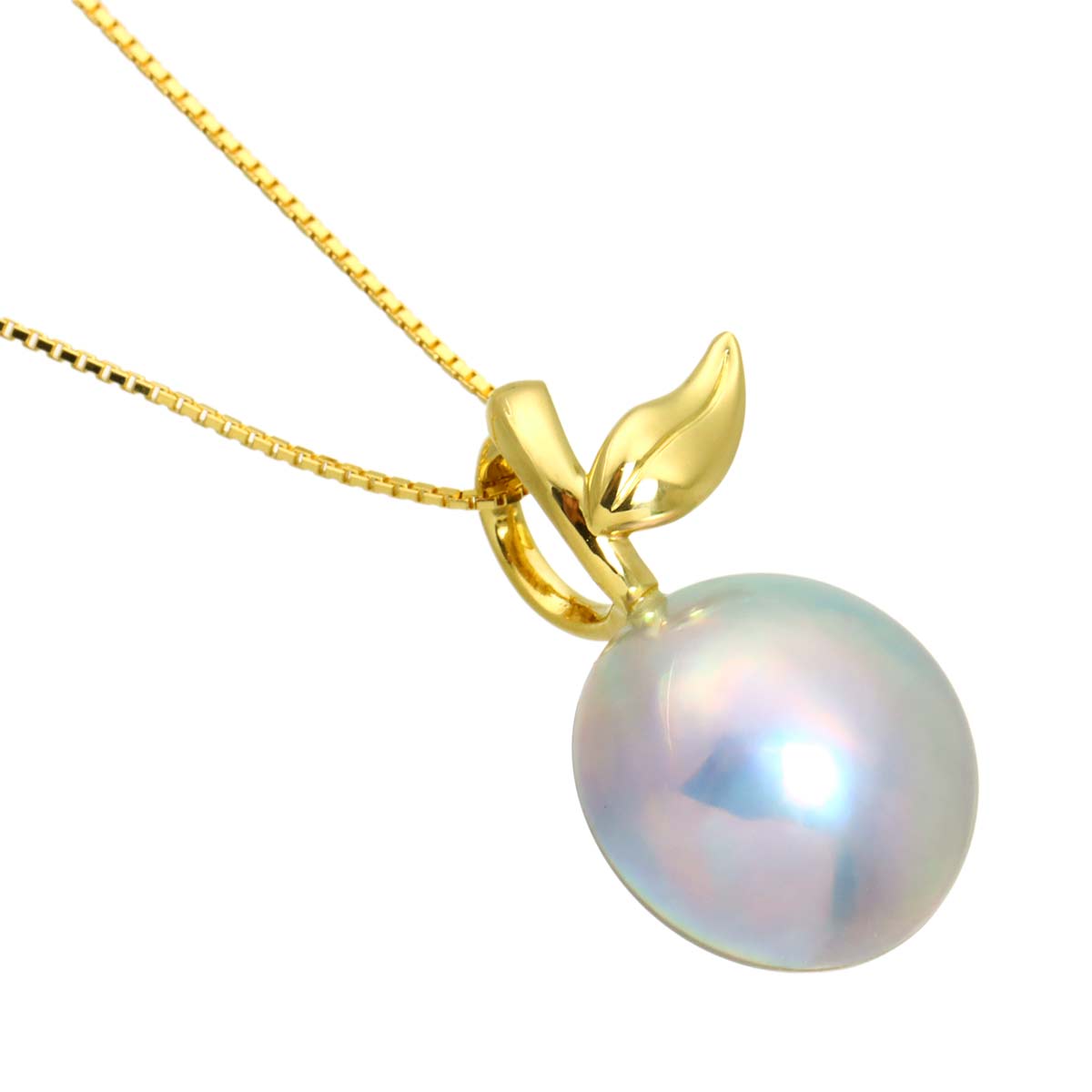Mabe Pearl 14.0mm Necklace 18K YG 750