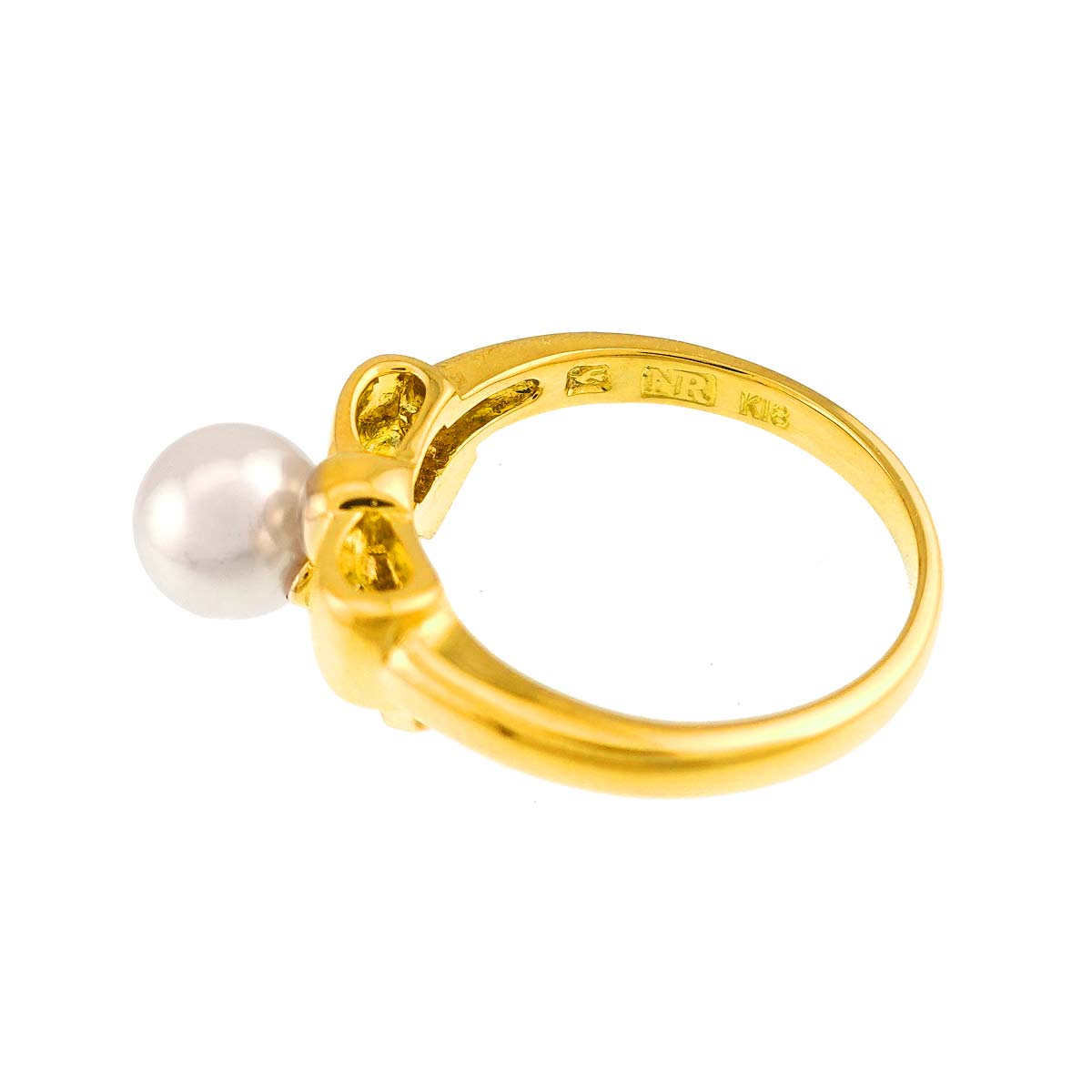 Akoya Pearl 6.3mm Ring 18K YG 750 Size4.5-4.75(US)