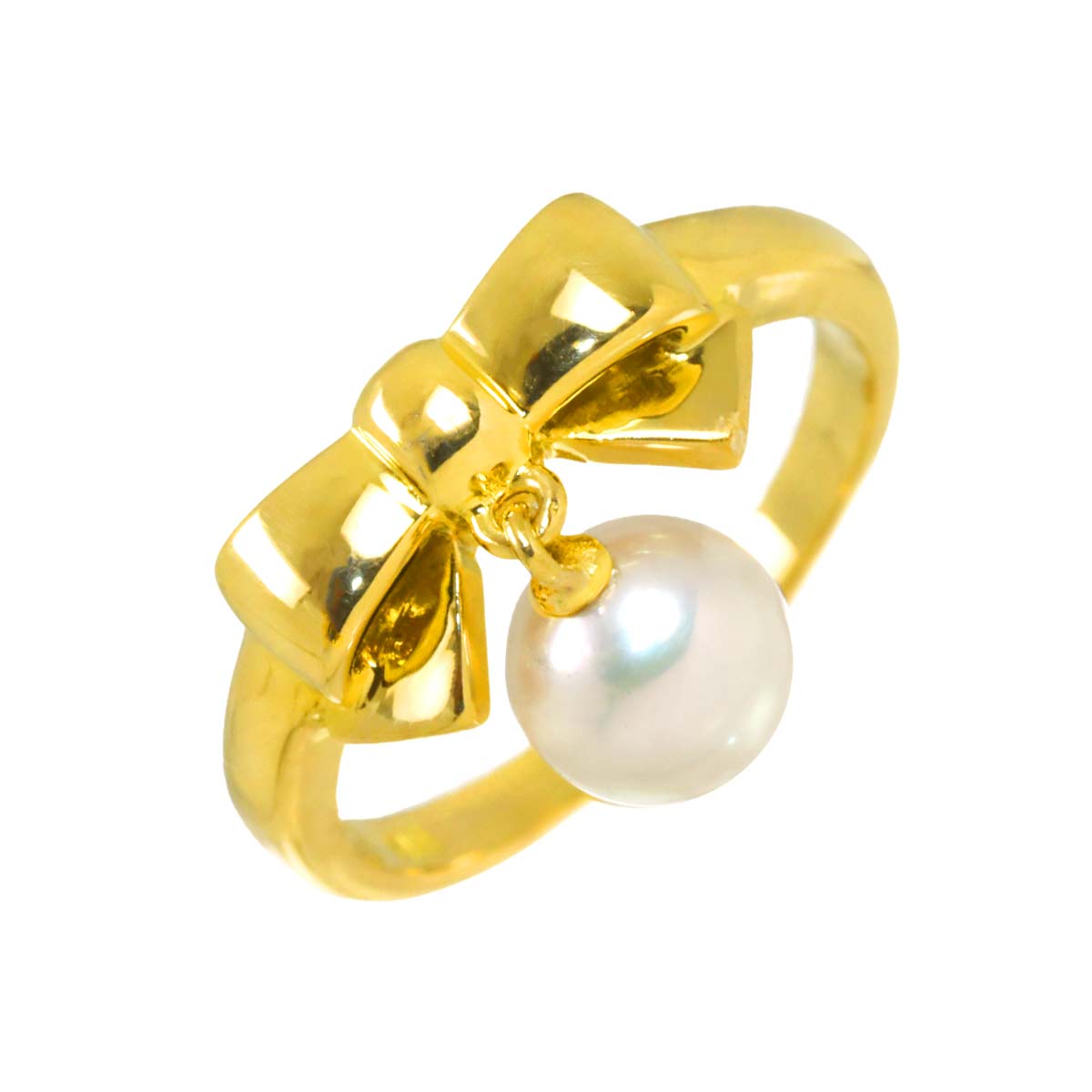 Akoya Pearl 6.3mm Ring 18K YG 750 Size4.5-4.75(US)