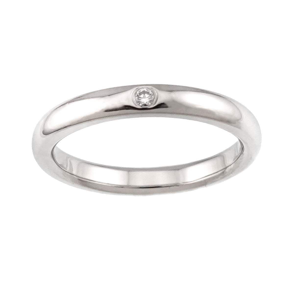Stacking Band Ring Diamond 1P Platinum Size4.75-5(US)