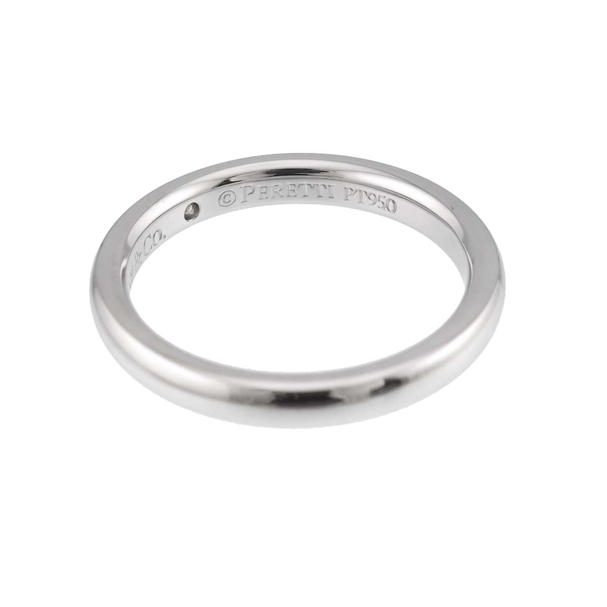 Stacking Band Ring Diamond 1P Platinum Size4.75-5(US)