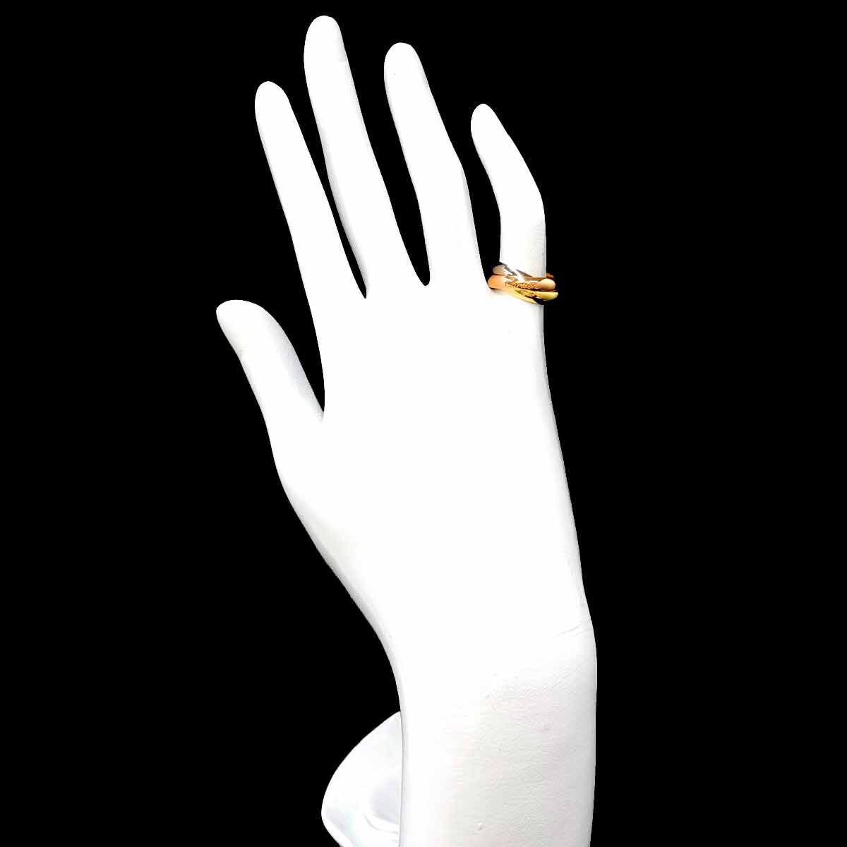 Trinity Ring 18K YG WG PG 750 Size48 4.5(US)