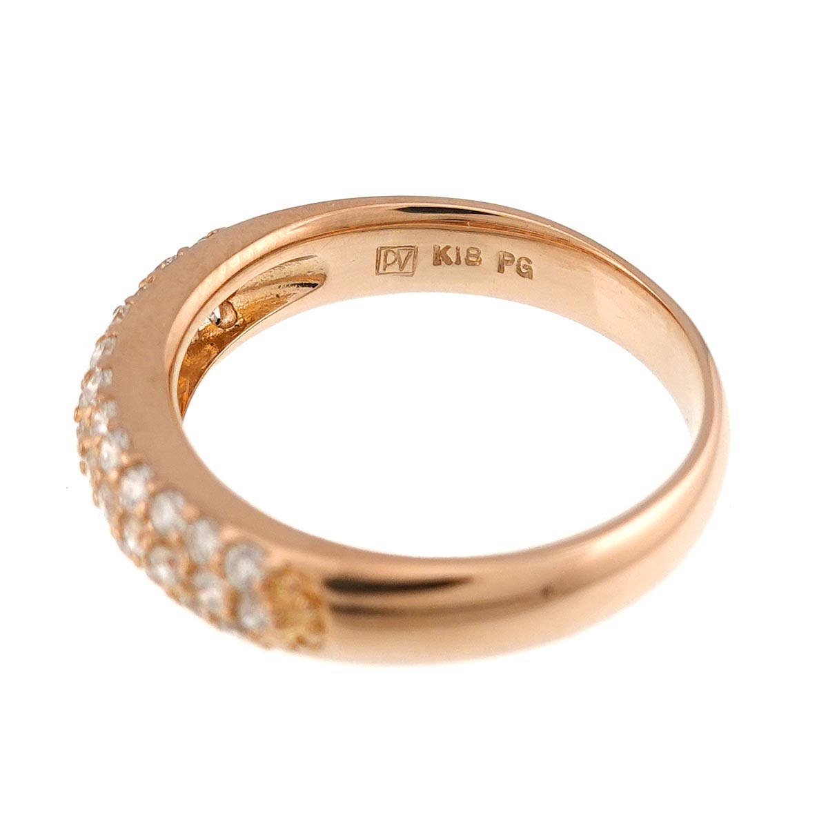 Diamond 0.41ct Ring 18K PG 750 Size3.75-4(US)