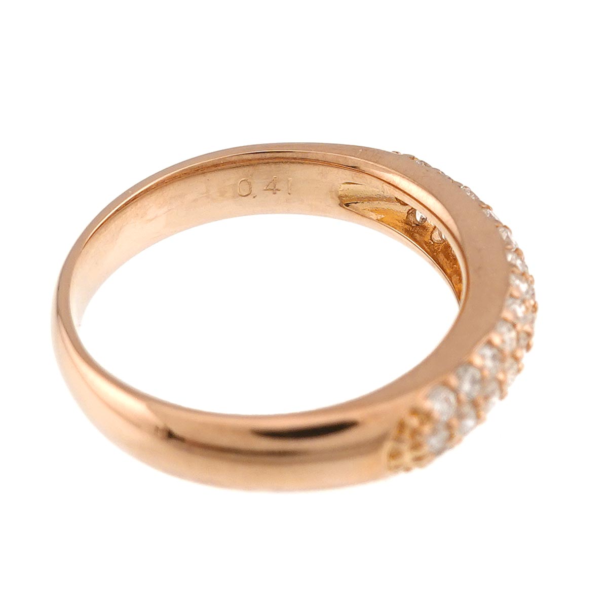 Diamond 0.41ct Ring 18K PG 750 Size3.75-4(US)
