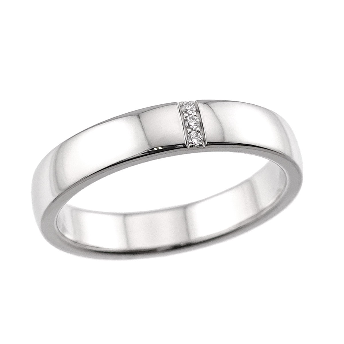 Three stone Diamond Ring Pt Platinum size8.25-8.75(US)
