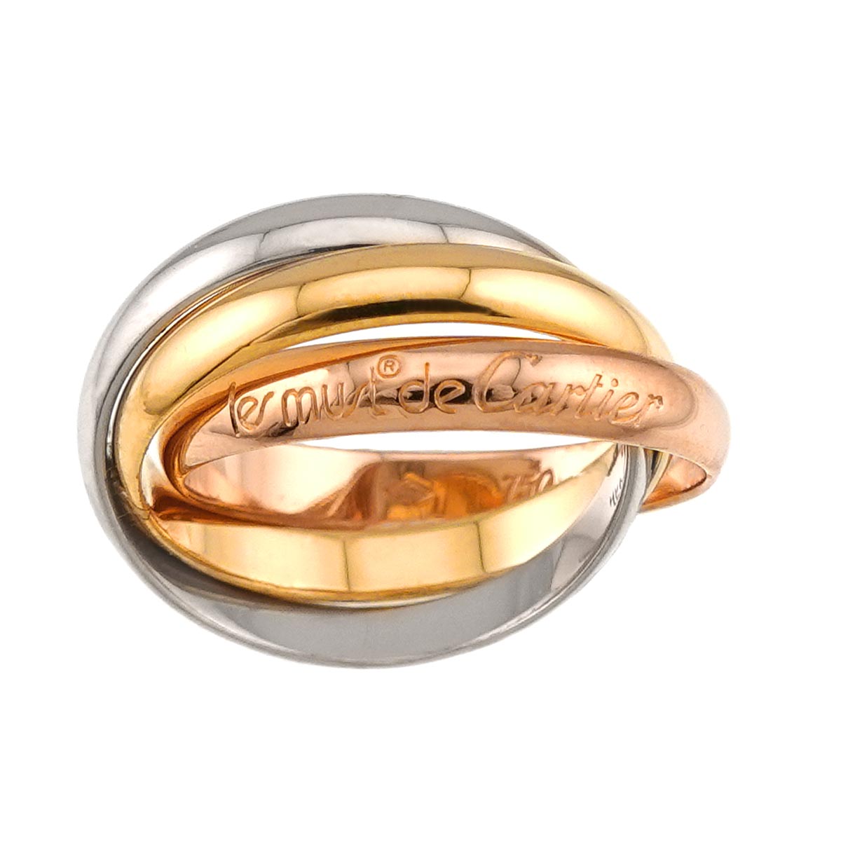 Trinity MM Ring 18K YG WG PG 750 Size56 7.5(US)