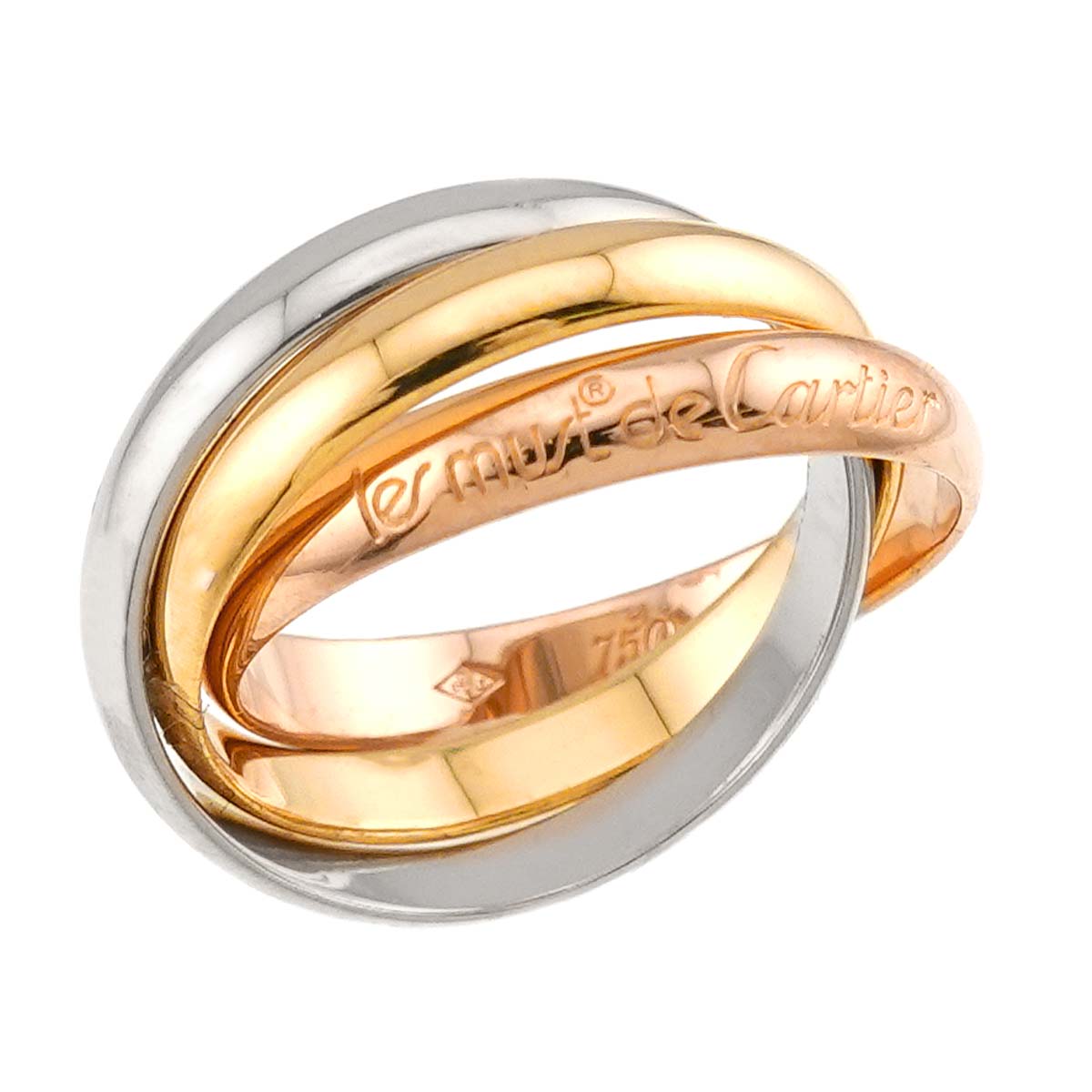 Trinity MM Ring 18K YG WG PG 750 Size56 7.5(US)