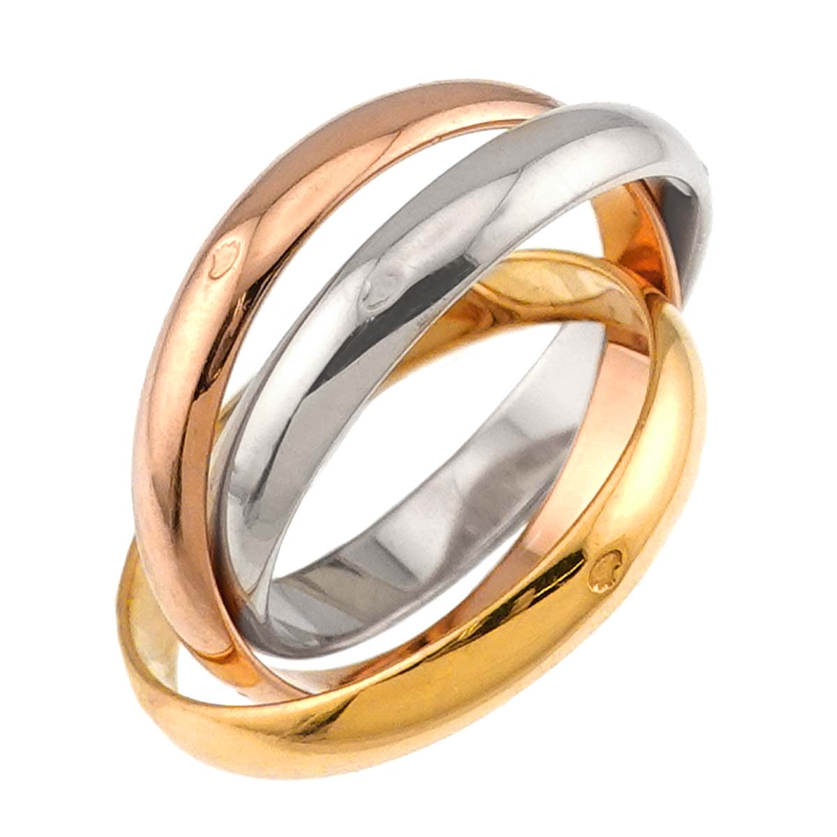 Trinity MM Ring 18K YG WG PG 750 Size56 7.5(US)