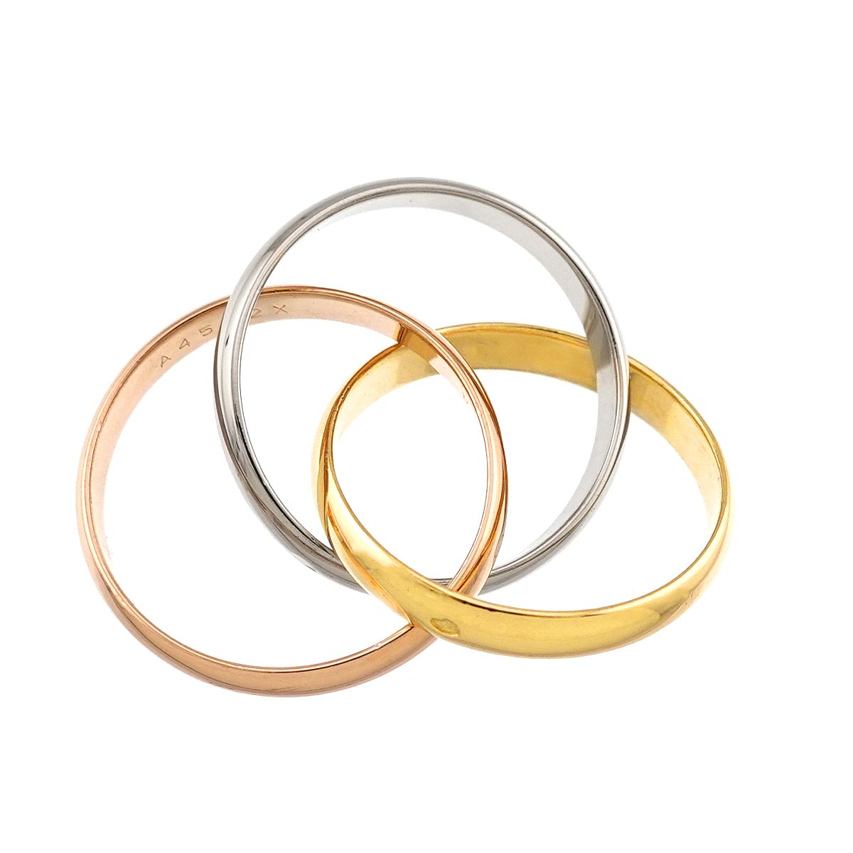 Trinity MM Ring 18K YG WG PG 750 Size56 7.5(US)