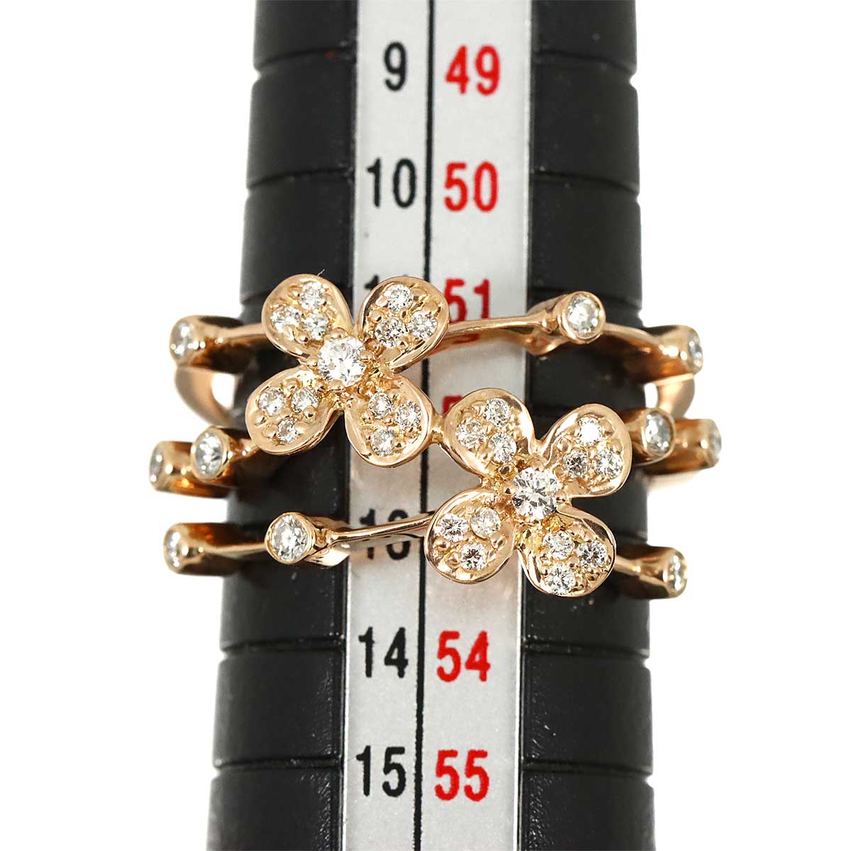 Diamond 0.42ct Ring 18K PG 750 Size6(US)