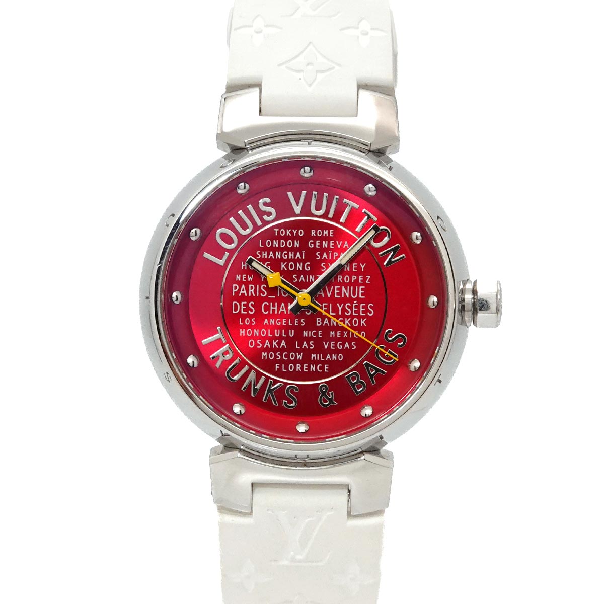 Tambour Trunk & Backs Q131A Quzrtz Red Dial Ladies
