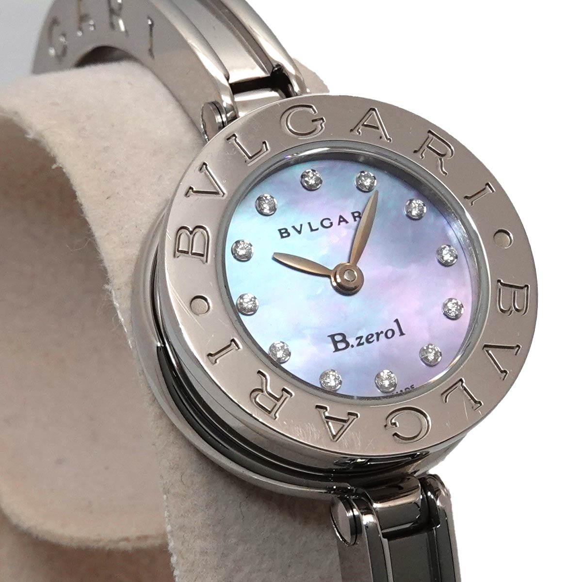 B-zero1 BZ23S 12P Diamond Quartz Blue shell Dial Ladies Watch