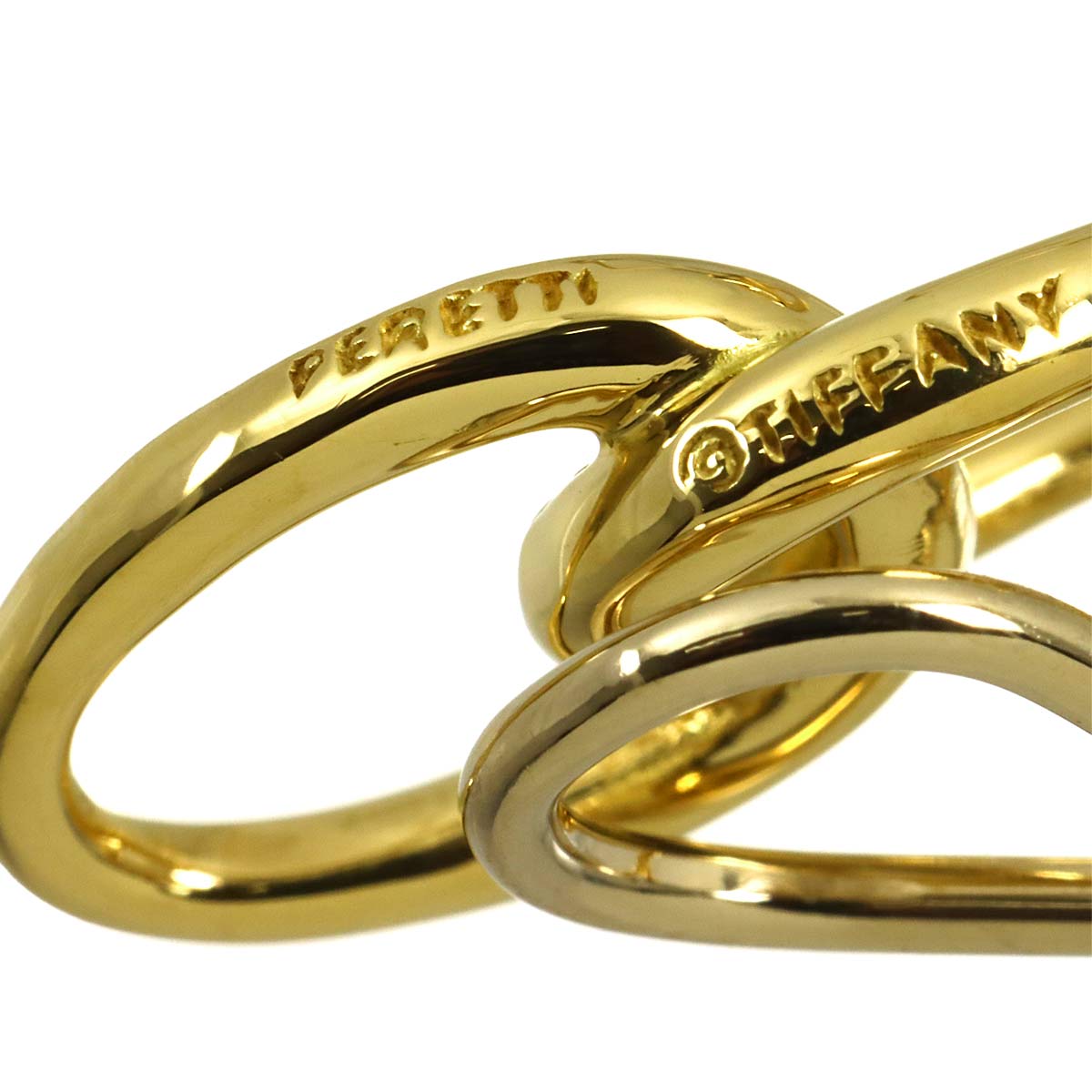 Double loop Earrings Clip on 18K Yellow Gold 750