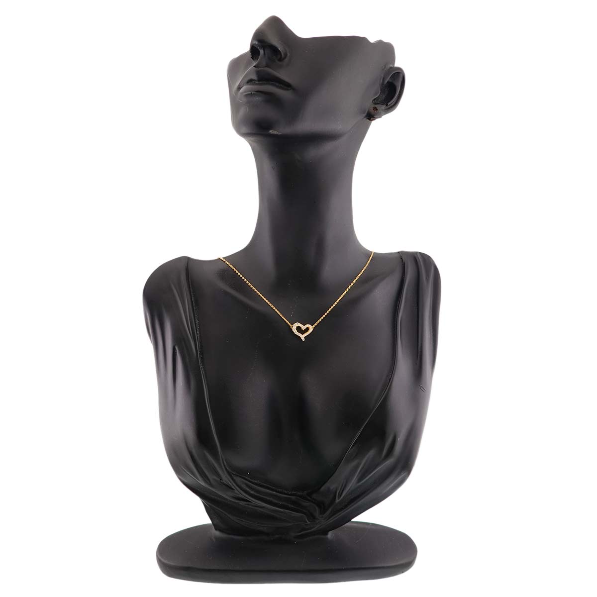 Heart Diamond Necklace 18K Yellow Gold 750