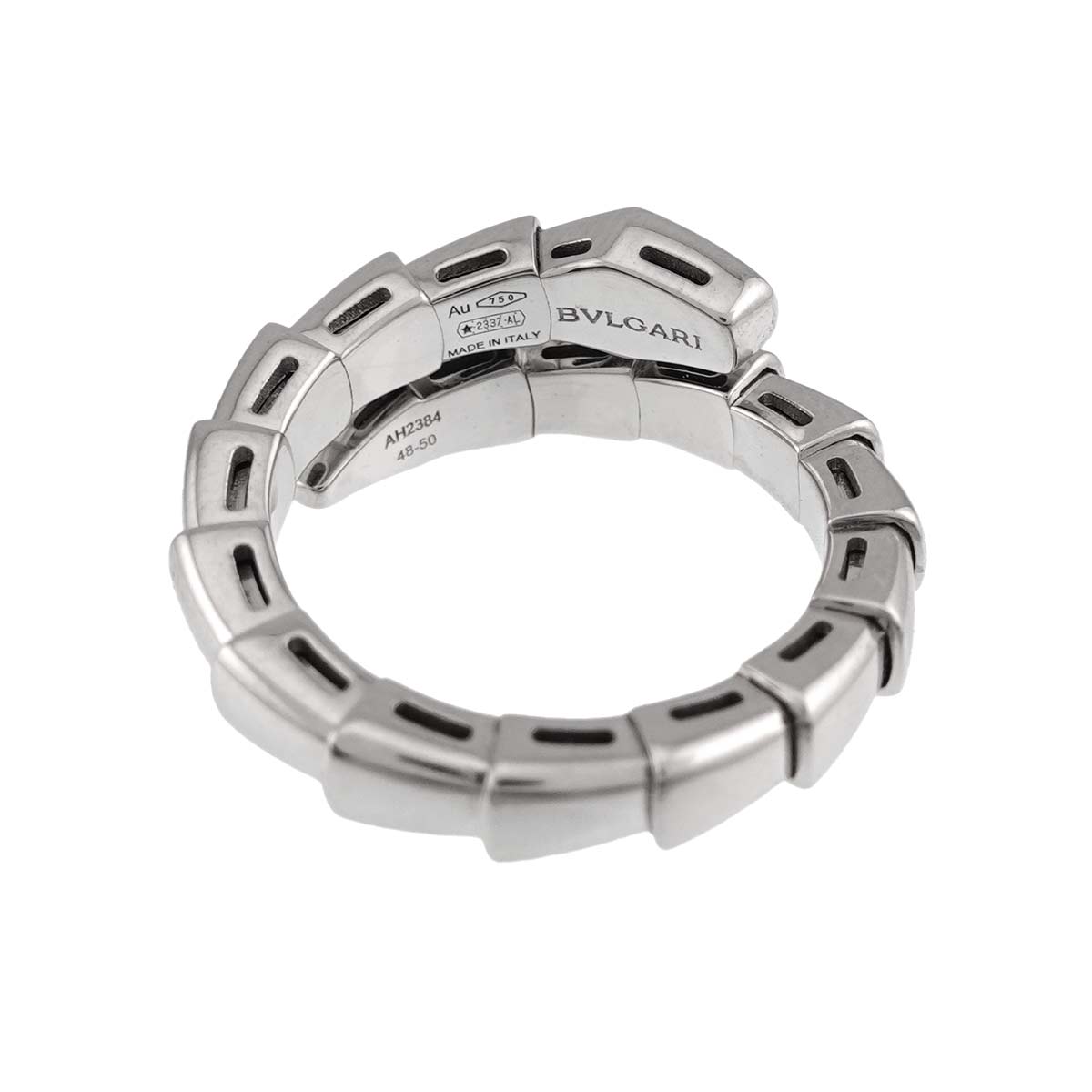 Serpenti Viper Diamond Ring 18K WG 750 size48-50 4.75-5(US)