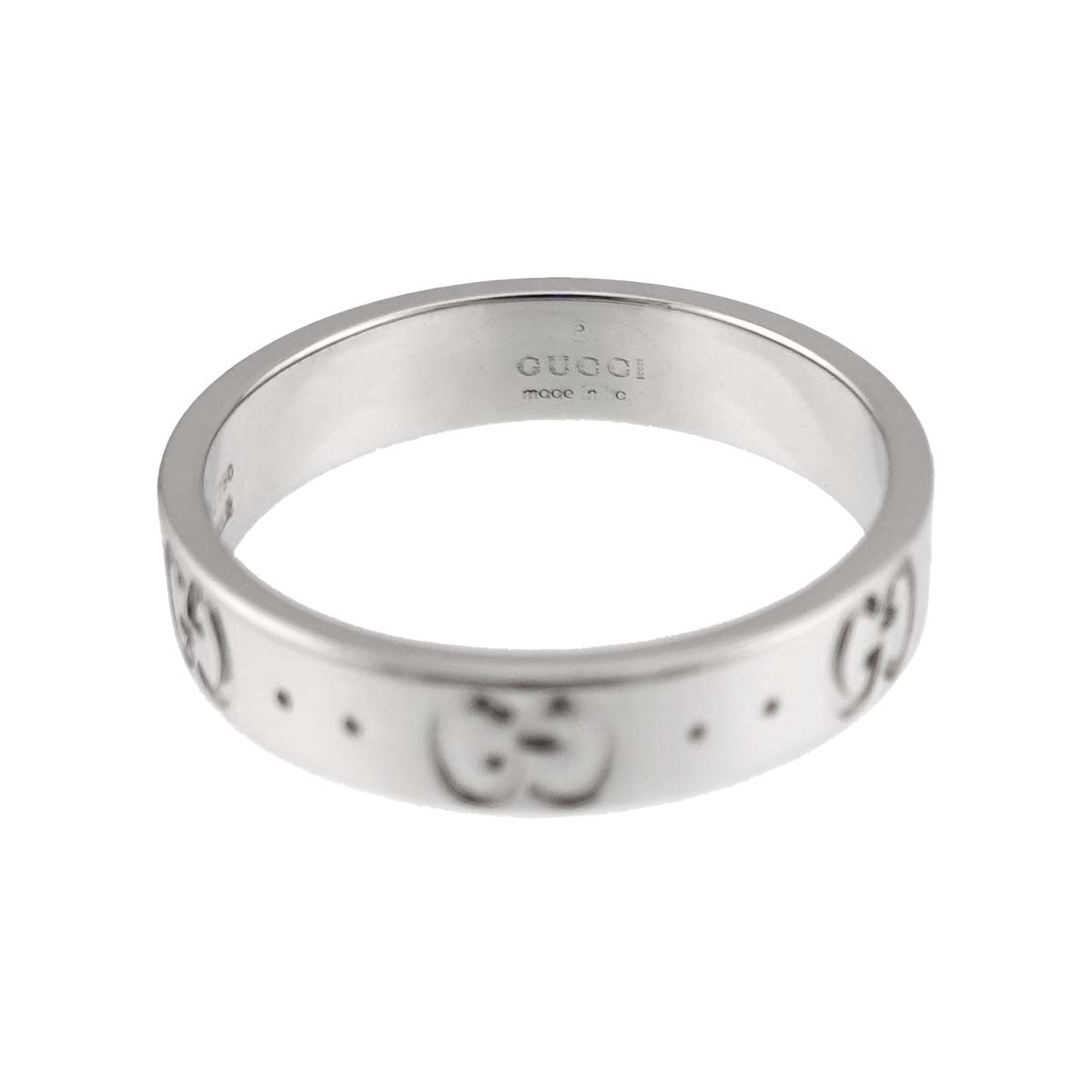 Icon Ring 18K WG White Gold 750 Size11 5.25-5.5(US)