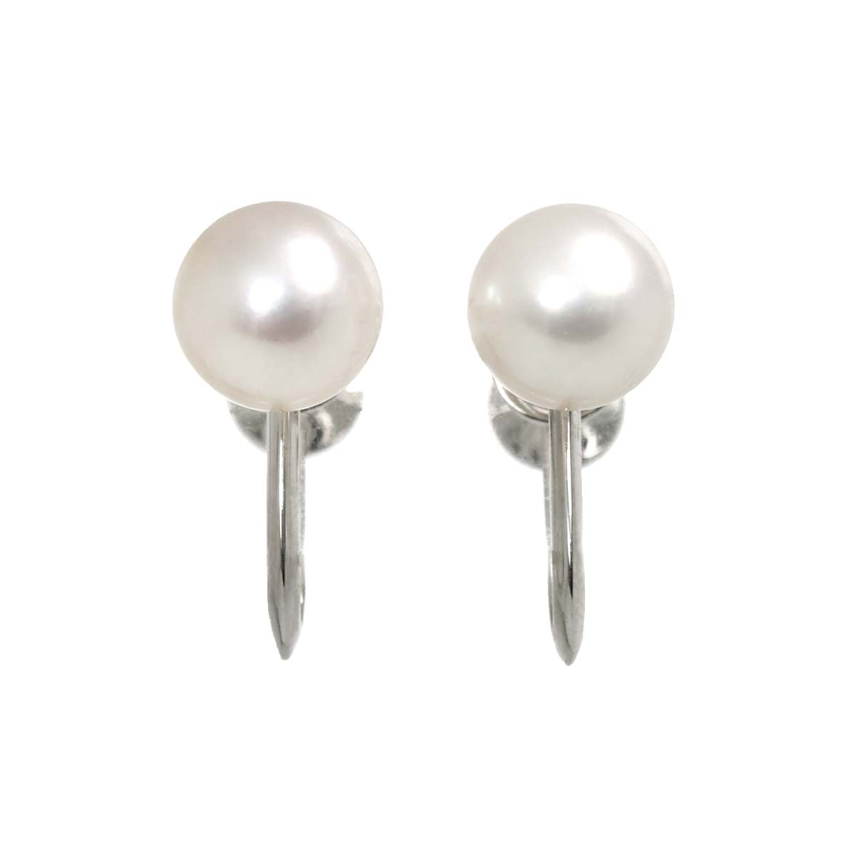 Akoya Pearl 7.4-7.3mm Earrings 14K White Gold 585
