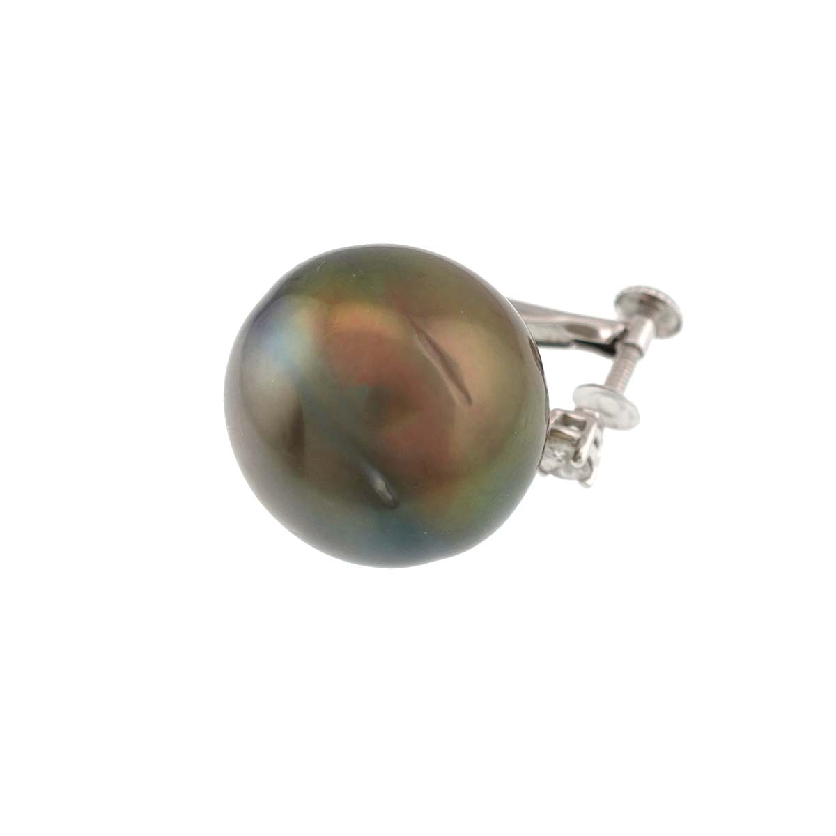 South Sea pearl Diamond Earrings Clip on 18K WG White Gold 750
