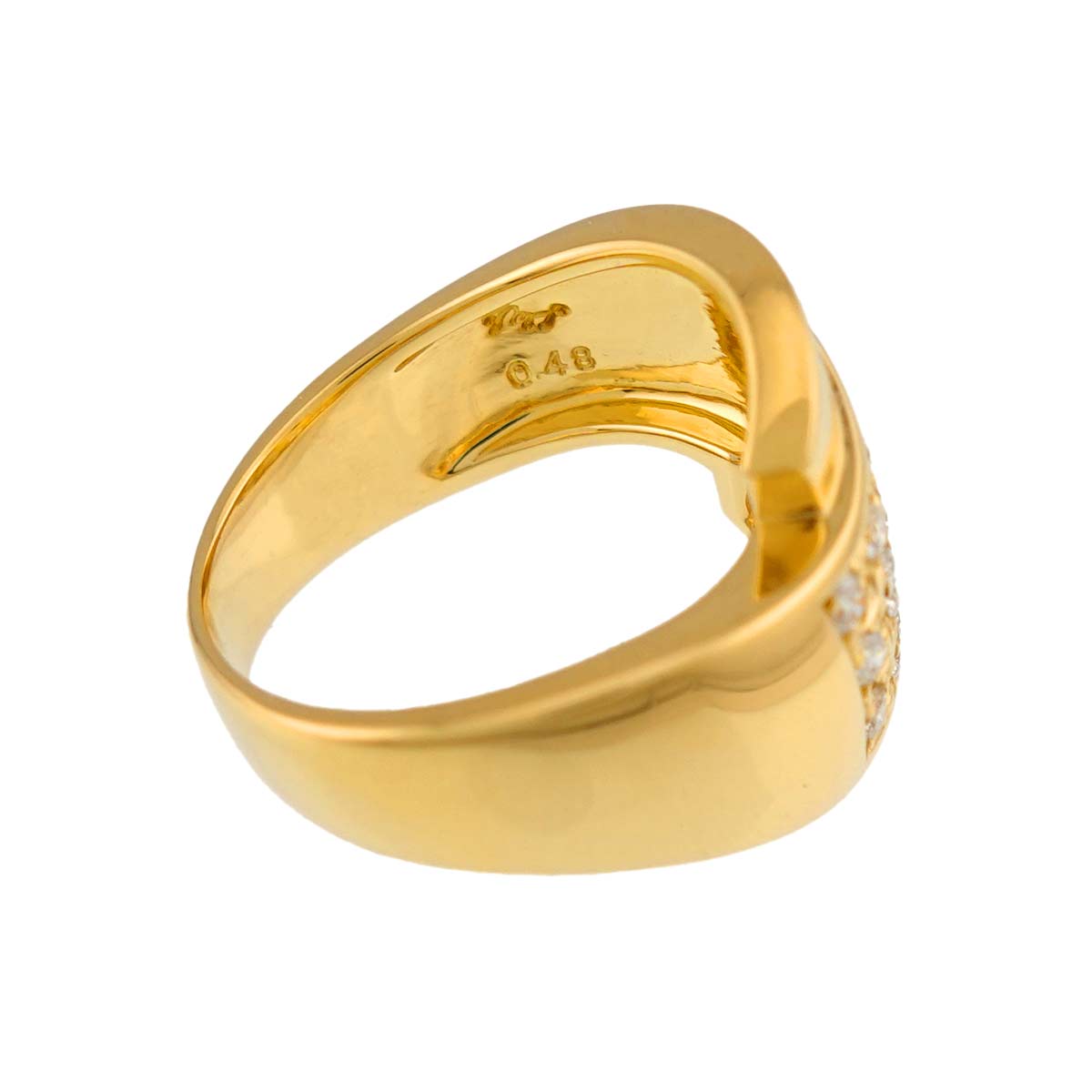 Diamond 0.48ct Ring 18K YG 750 Size6.5-6.75(US)