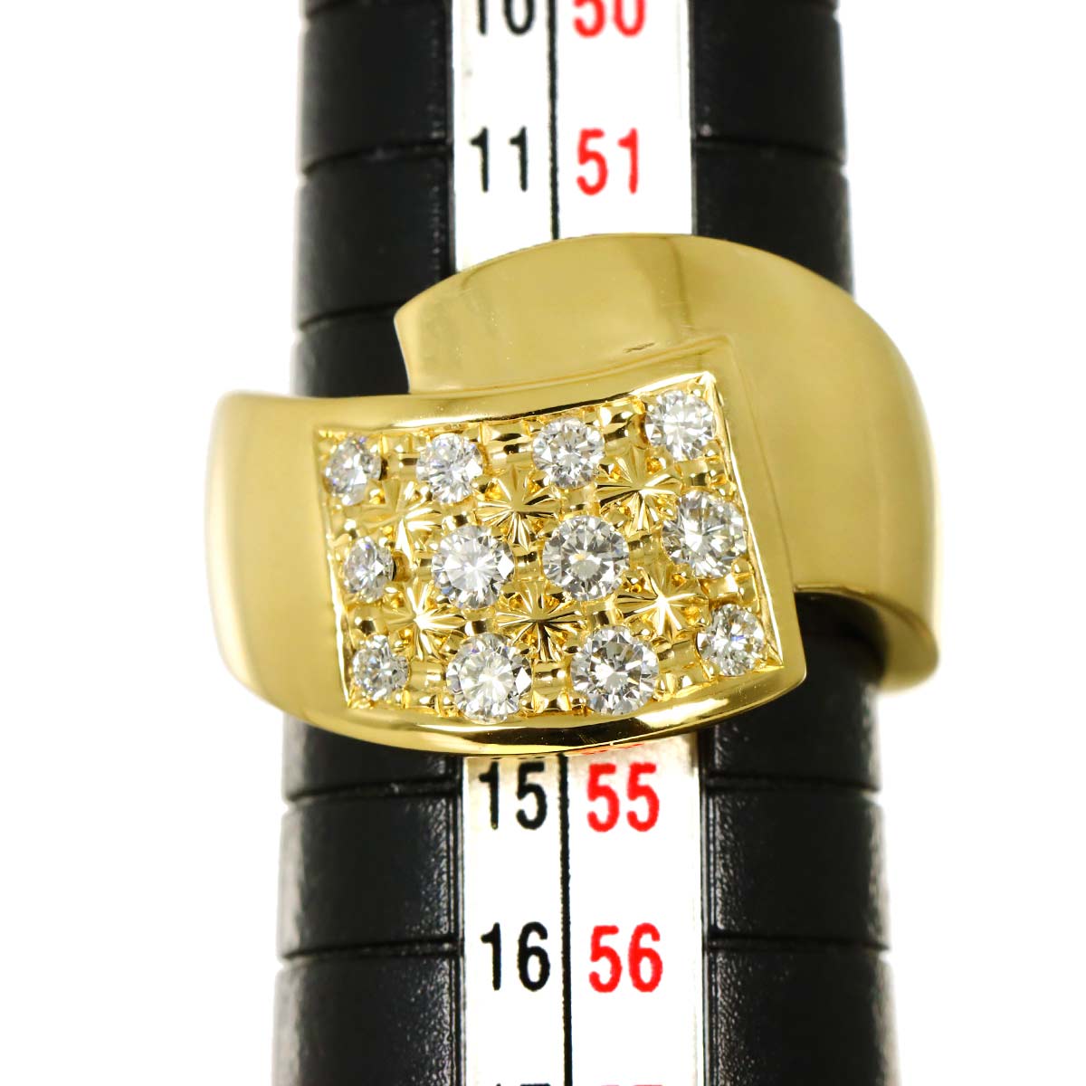 Diamond 0.48ct Ring 18K YG 750 Size6.5-6.75(US)