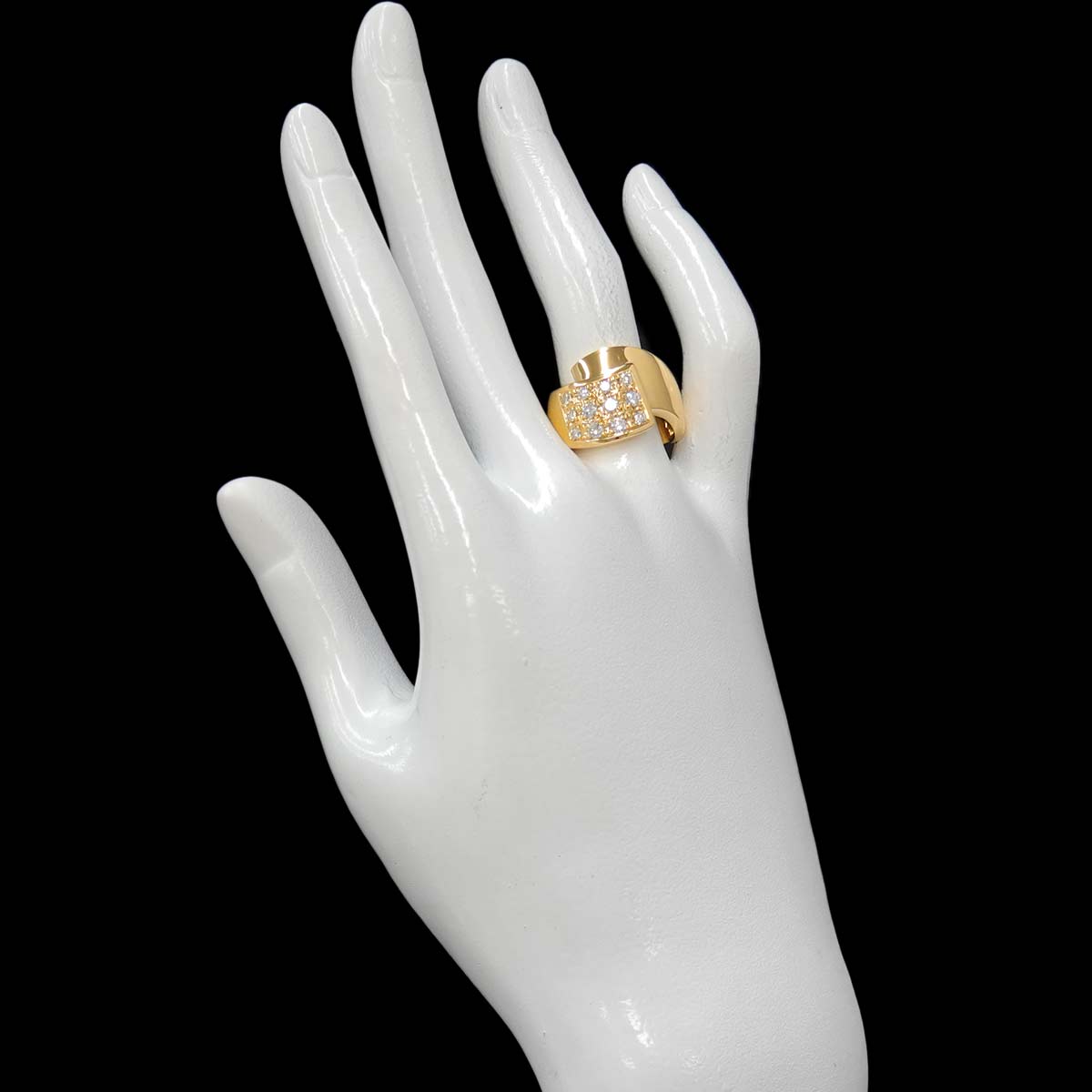Diamond 0.48ct Ring 18K YG 750 Size6.5-6.75(US)