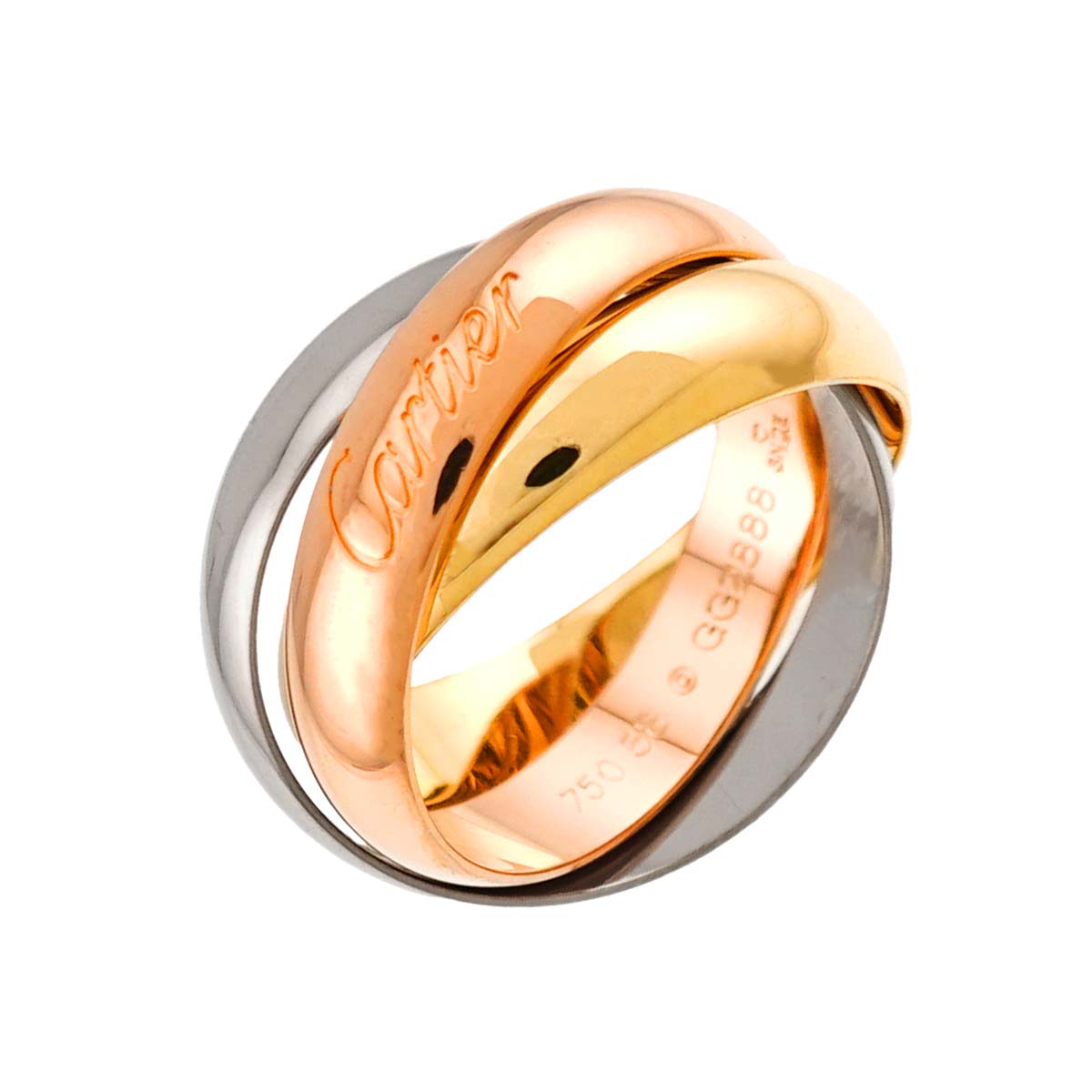 Trinity Ring 18K YG WG PG 750 Size58 8.25(US)