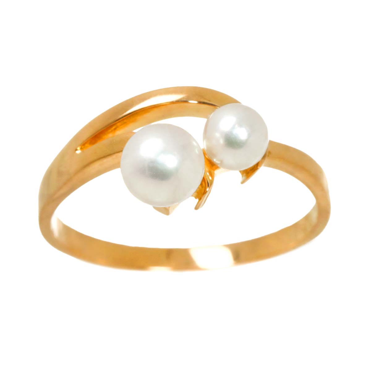 Aurora Akoya Pearl 5.1-4.0mm Ring 18K PG 750 Size6.25-6.5(US)
