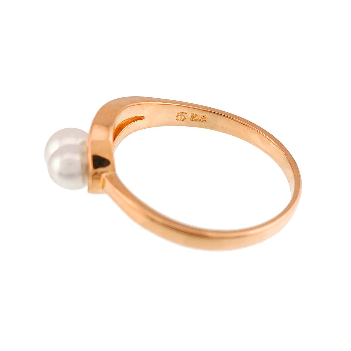 Aurora Akoya Pearl 5.1-4.0mm Ring 18K PG 750 Size6.25-6.5(US)