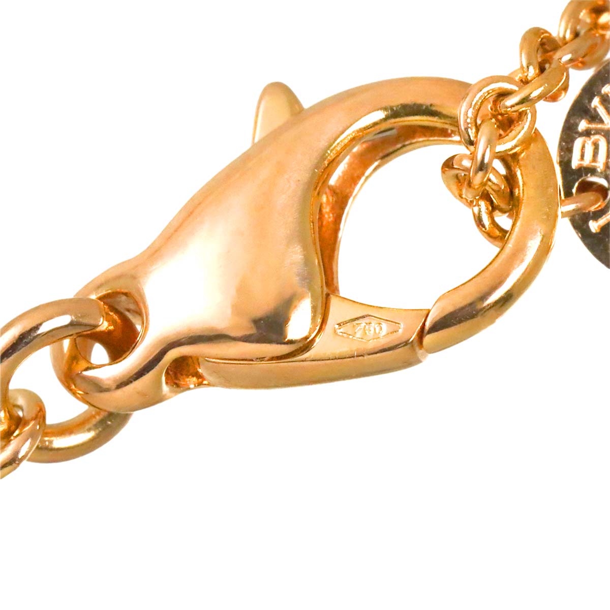 BVLGARIBVLGARI Pave Diamond Onyx Necklace 18K Pink Gold 750