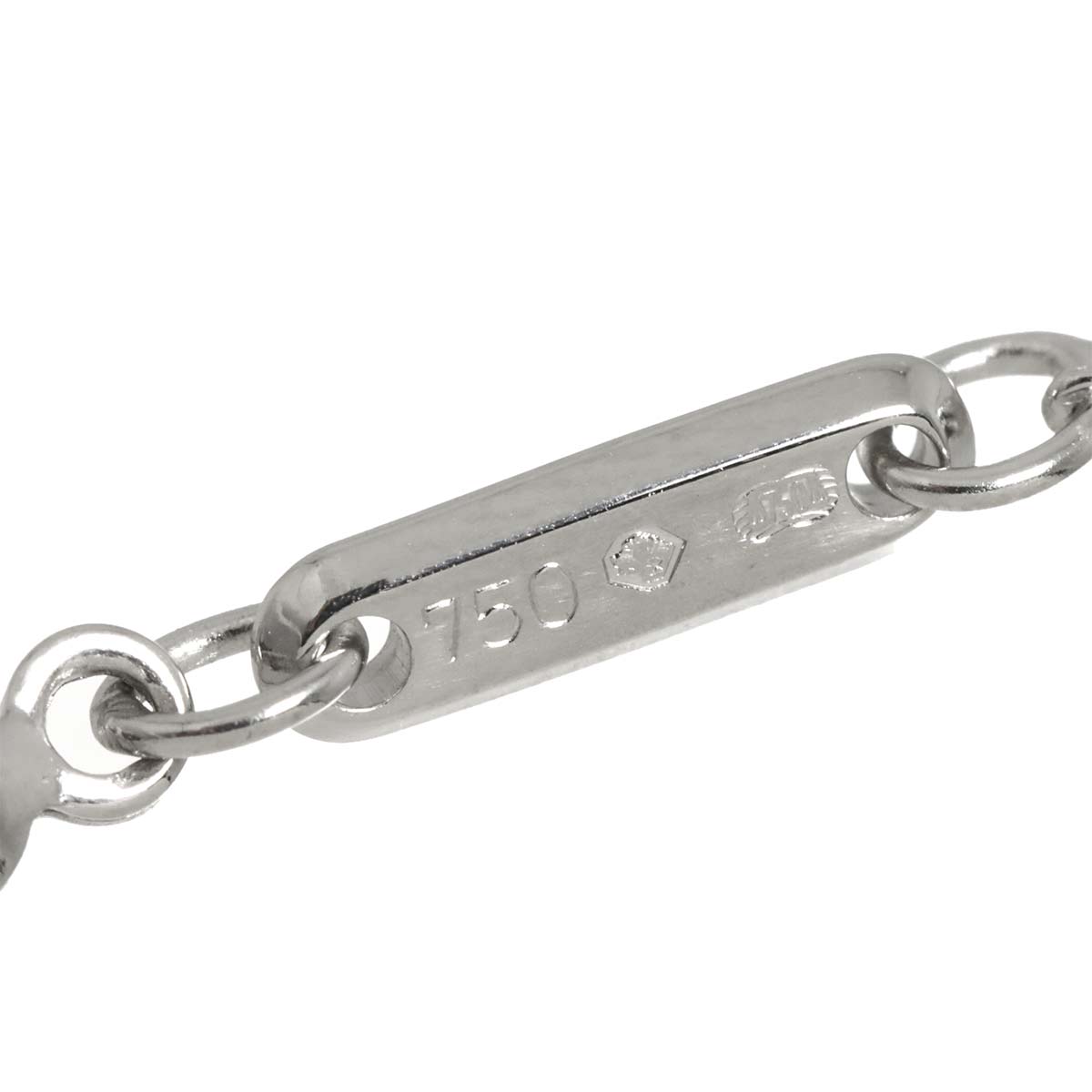 Happy Diamond Heart Necklace 18K White Gold 750