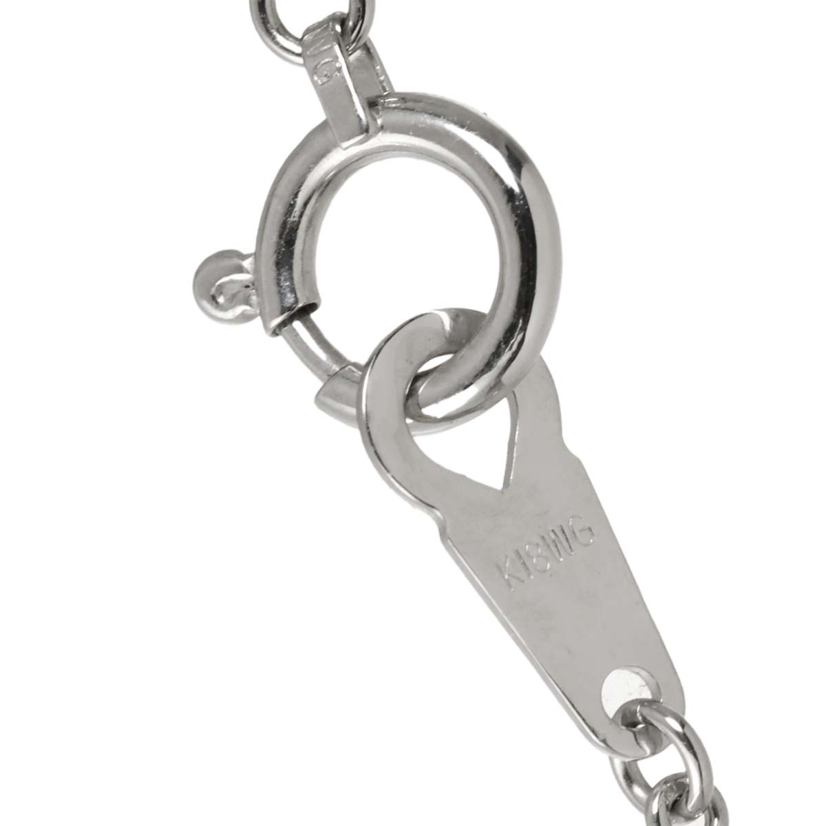 Mabe Pearl Diamond 0.15ct Necklace 18K White Gold 750