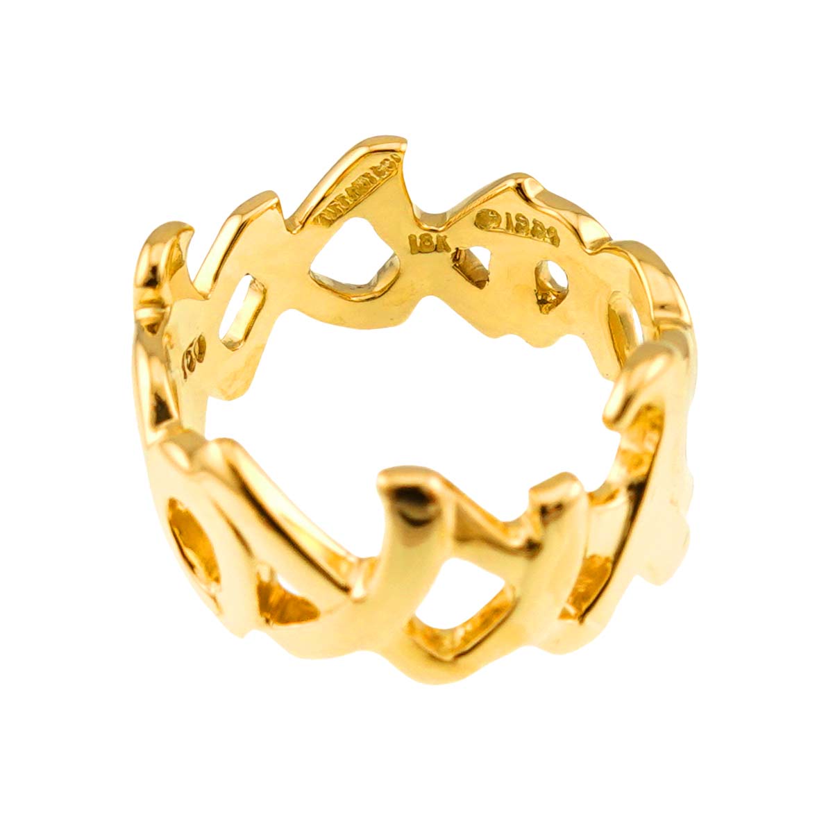 Love Kiss Ring 18K Yellow Gold 750 Size5.5-5.75(US)