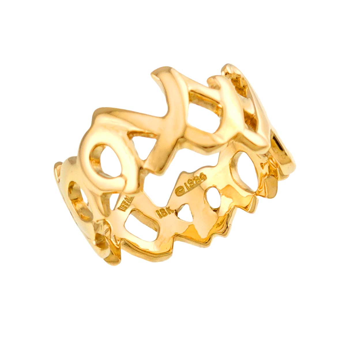 Love Kiss Ring 18K Yellow Gold 750 Size5.5-5.75(US)