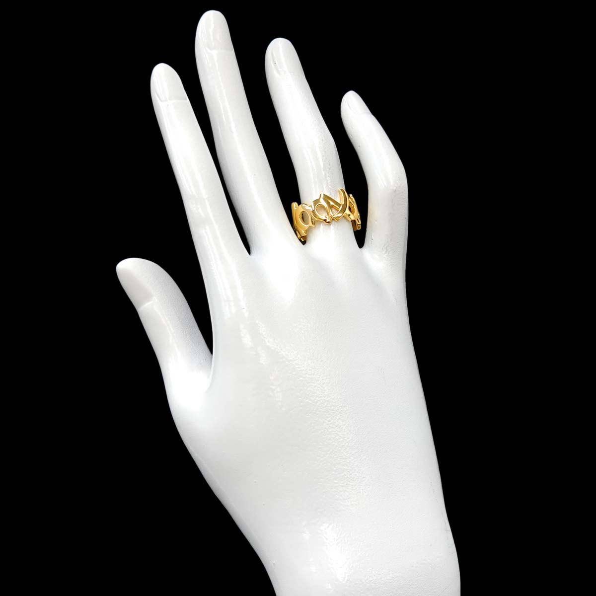 Love Kiss Ring 18K Yellow Gold 750 Size5.5-5.75(US)