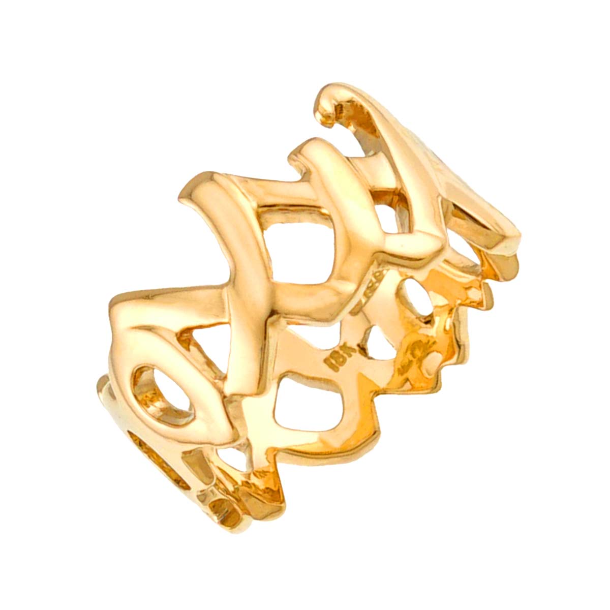 Love Kiss Ring 18K Yellow Gold 750 Size5.5-5.75(US)