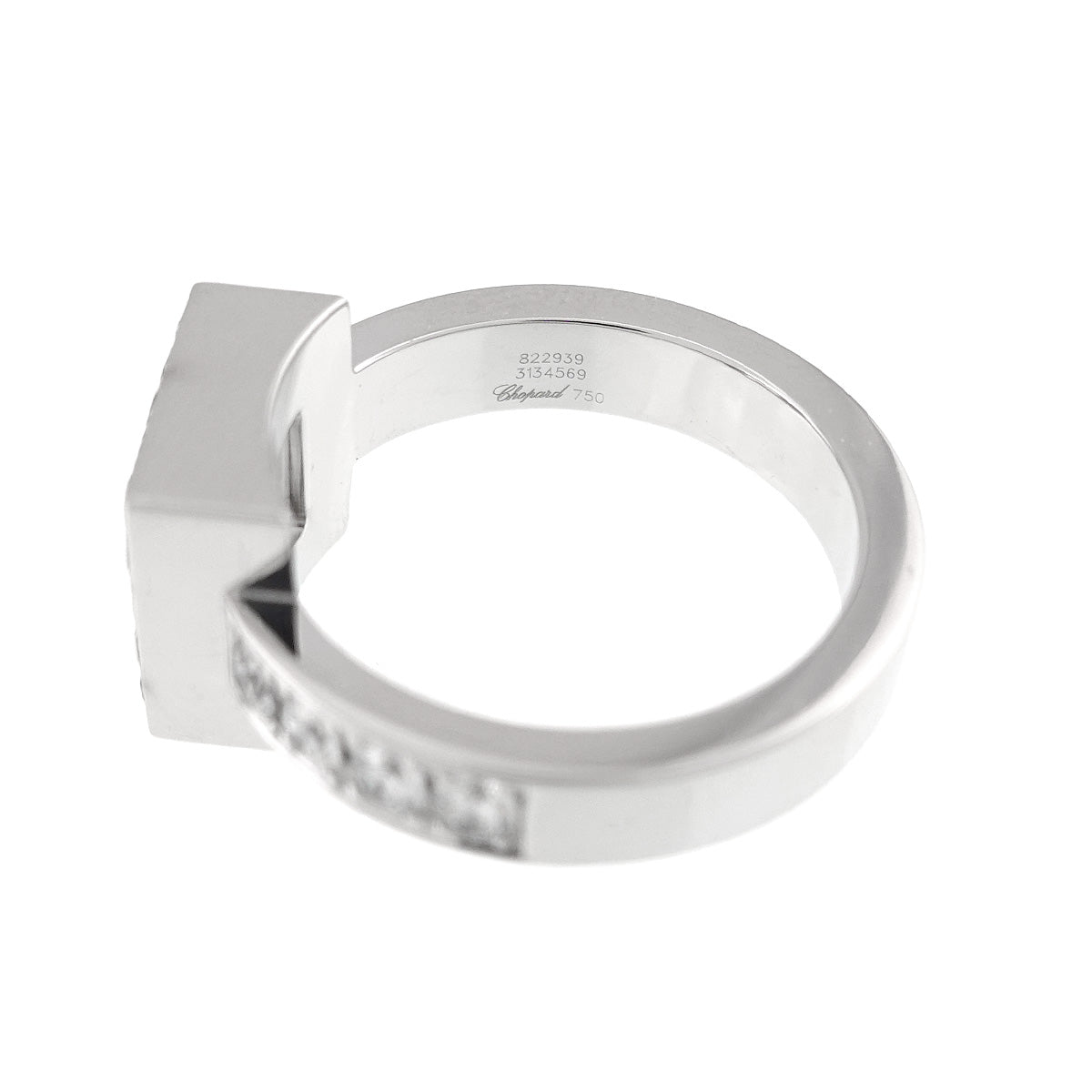 Happy Diamond Ring 18K White Gold 750 Size6.75(US)