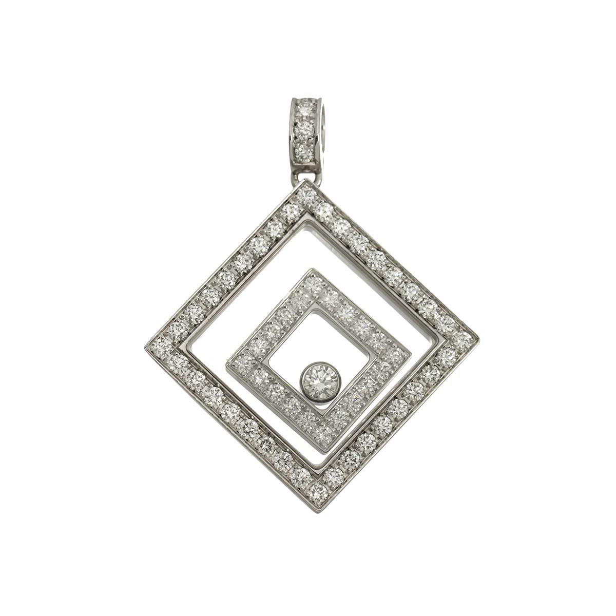 Happy Spirit Pendant Top 18K White gold 750