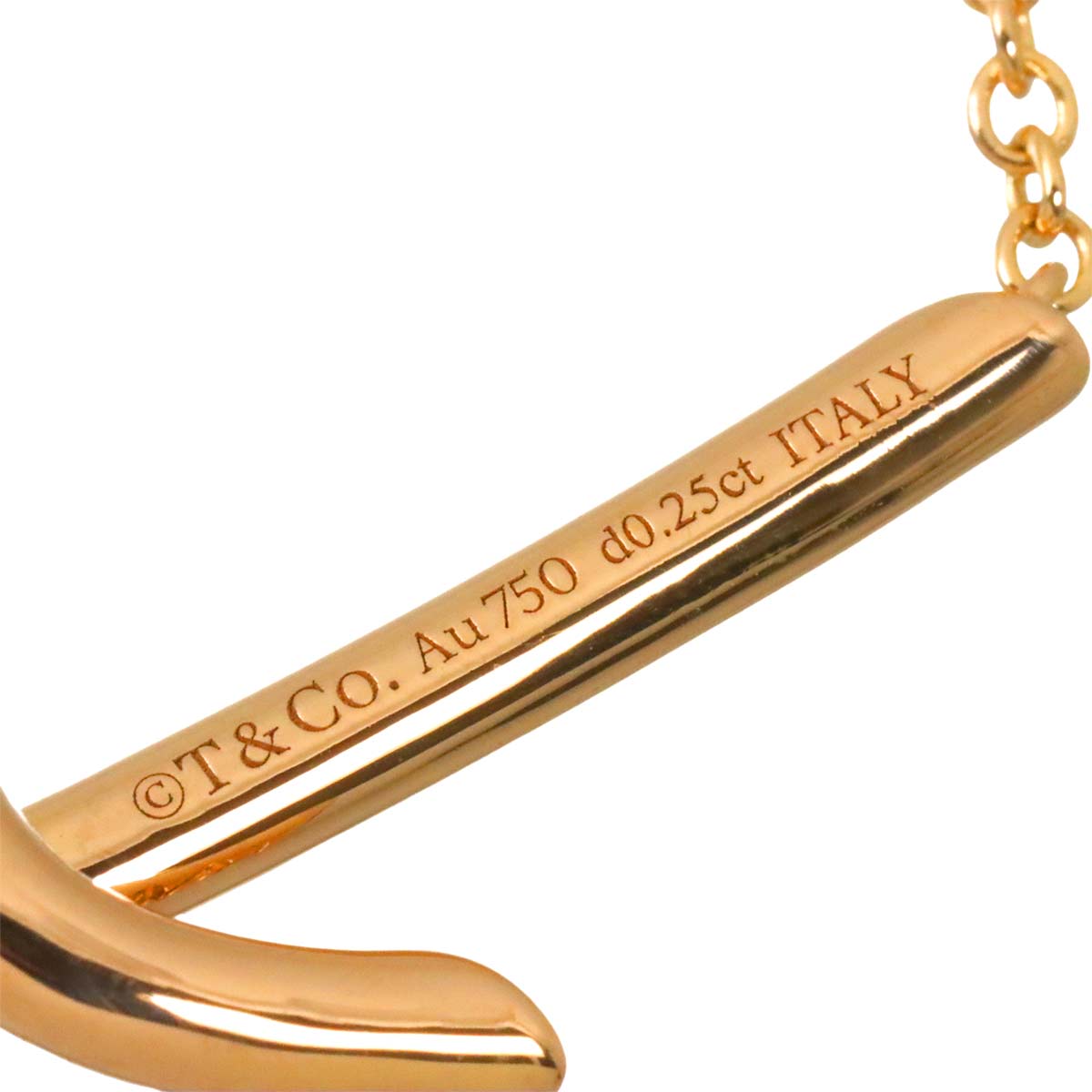 Knot Diamond 0.25ct Necklace 18K Pink Gold 750