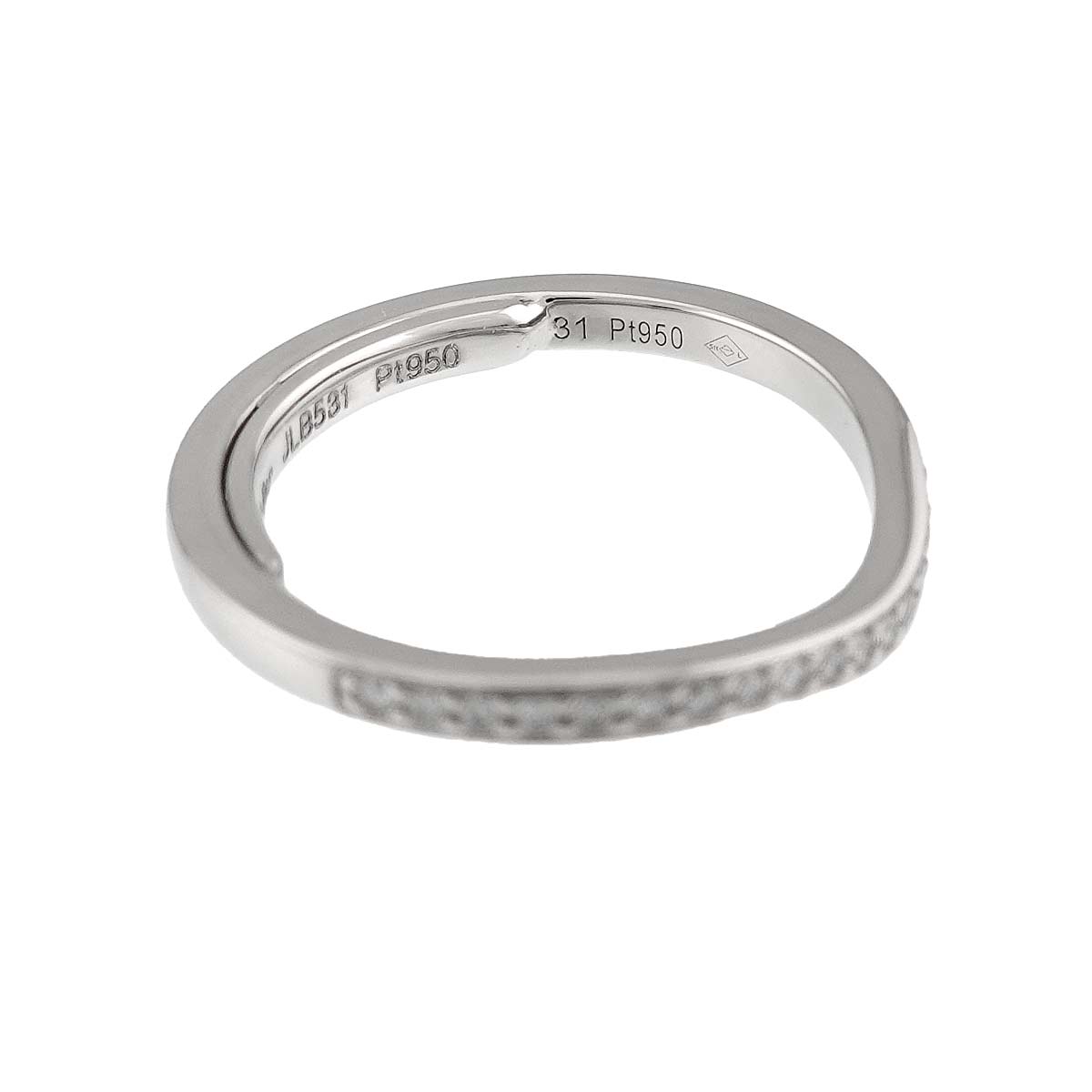 Ballerine curve Diamond Ring Pt Pt size4-4.5(US)