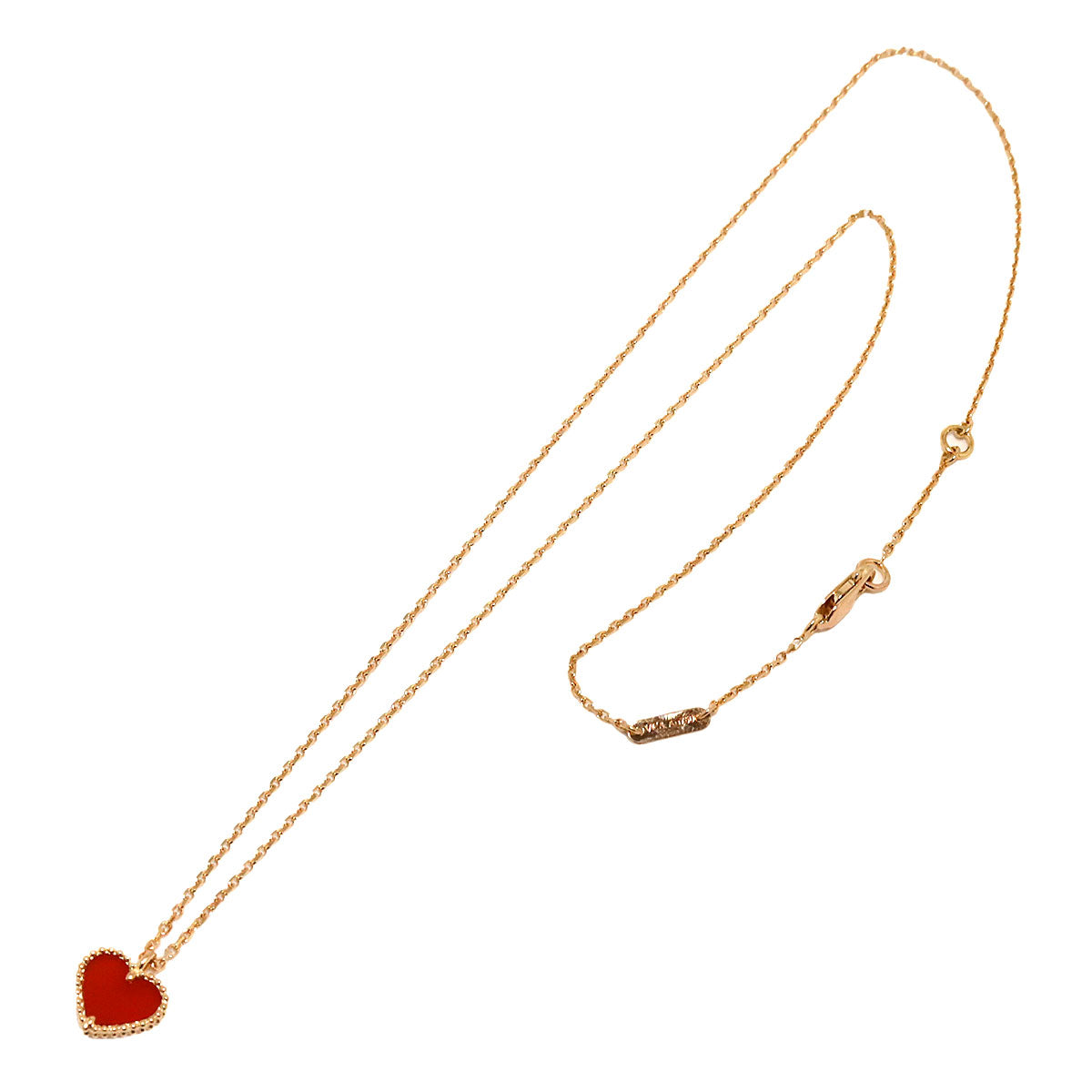 Sweet Alhambra Carnelian Necklace 18K PG 750