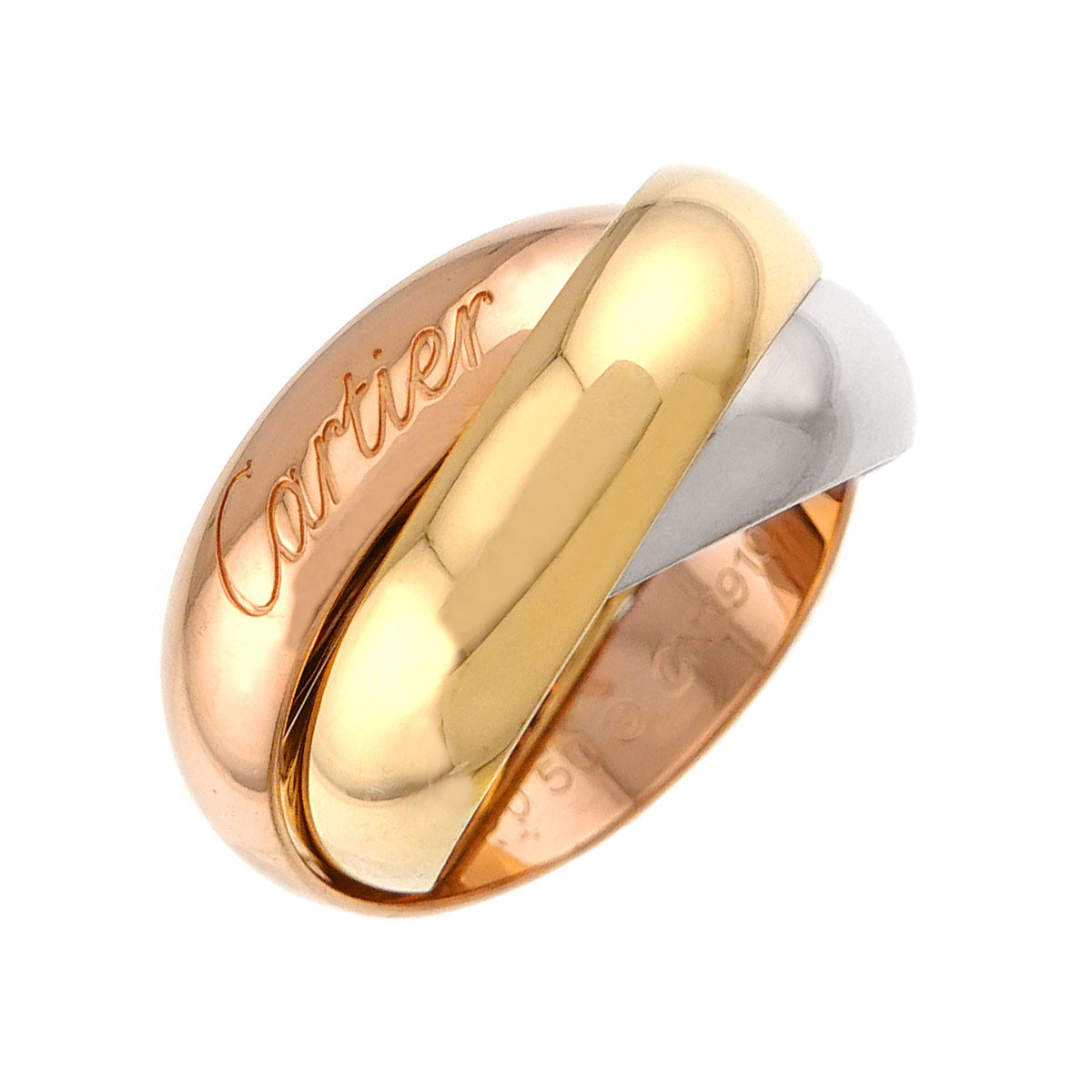 Trinity Ring 18K YG WG PG 750 Size50 5.25(US)