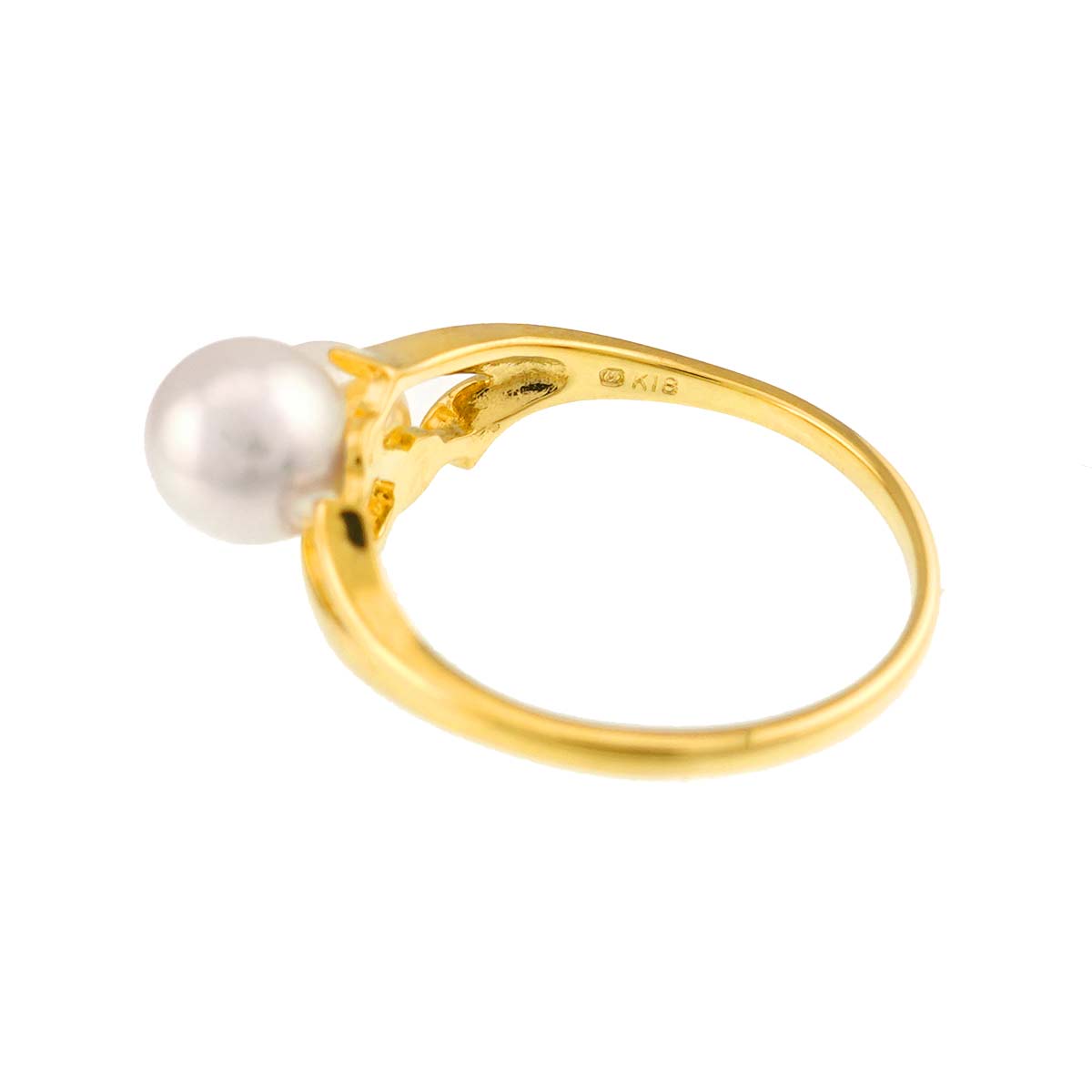 Akoya Pearl 6.3-5.6mm Ring 18K YG 750 Size6(US)