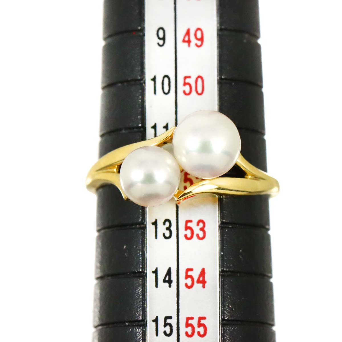 Akoya Pearl 6.3-5.6mm Ring 18K YG 750 Size6(US)