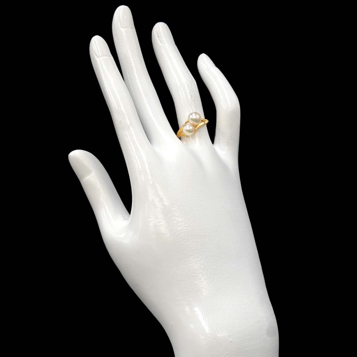 Akoya Pearl 6.3-5.6mm Ring 18K YG 750 Size6(US)