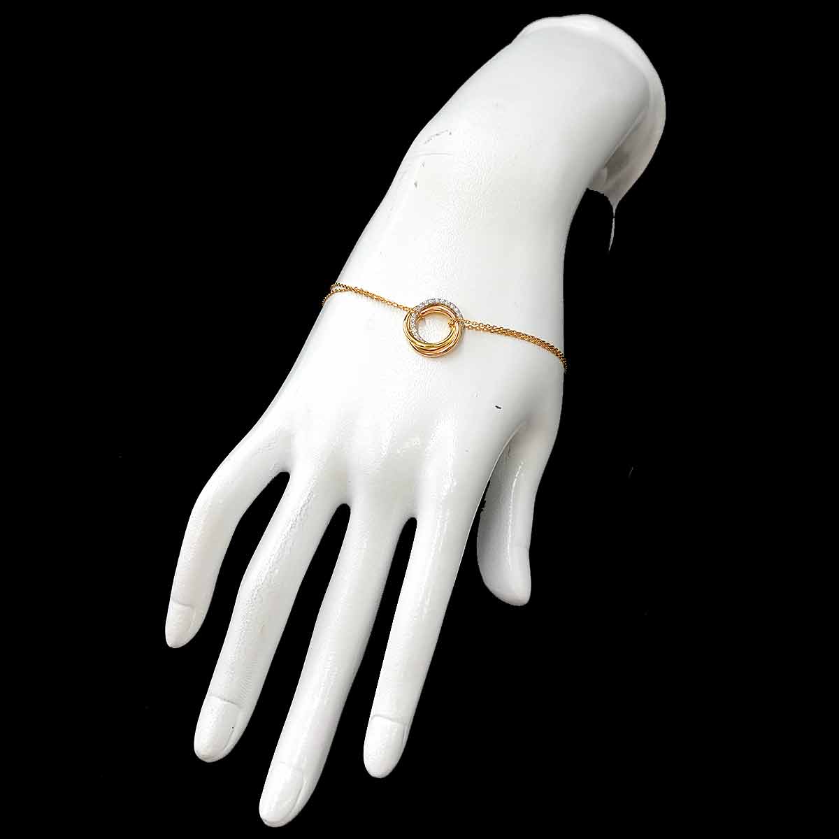 Trinity Diamond Bracelet 18K YG WG PG 750